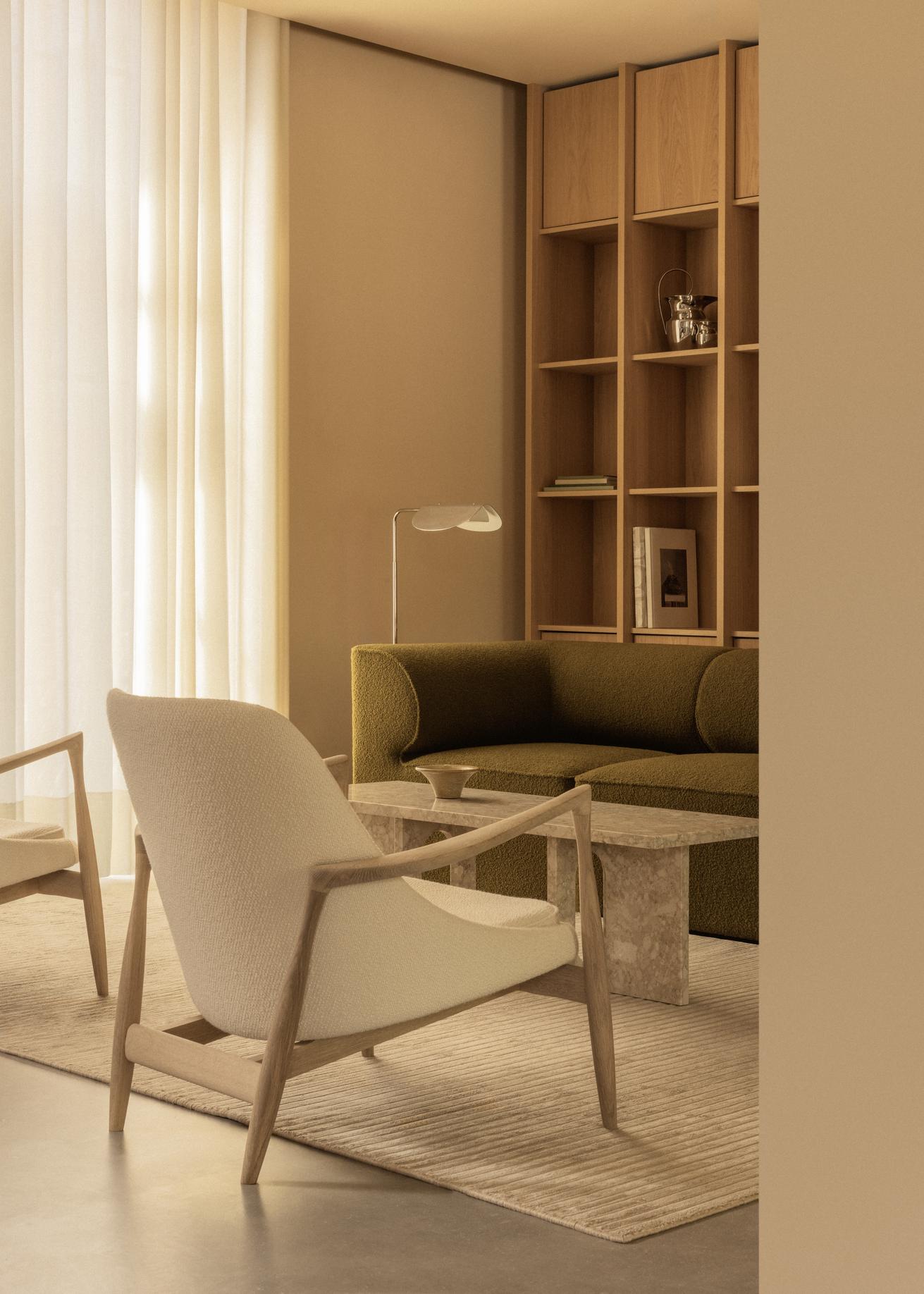 WING floor lamp polished aluminum