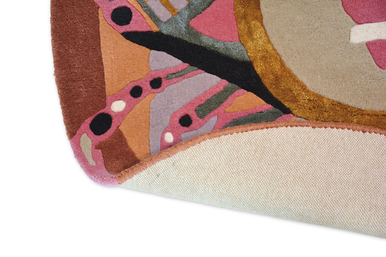 Round rug Zodiac Cancer brown-pink