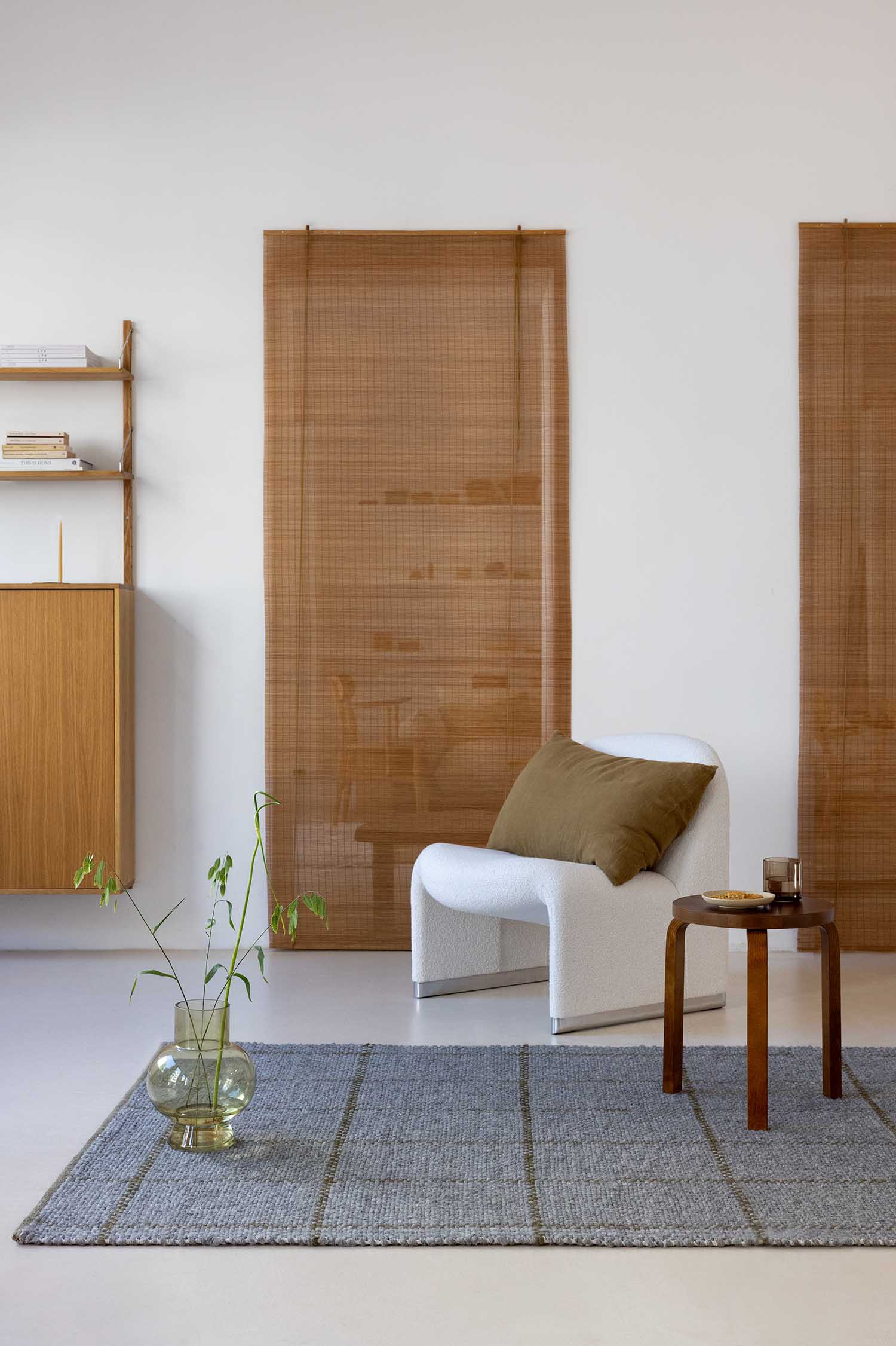 Koberec CRAFT MATTER CHECK šedý se zeleným