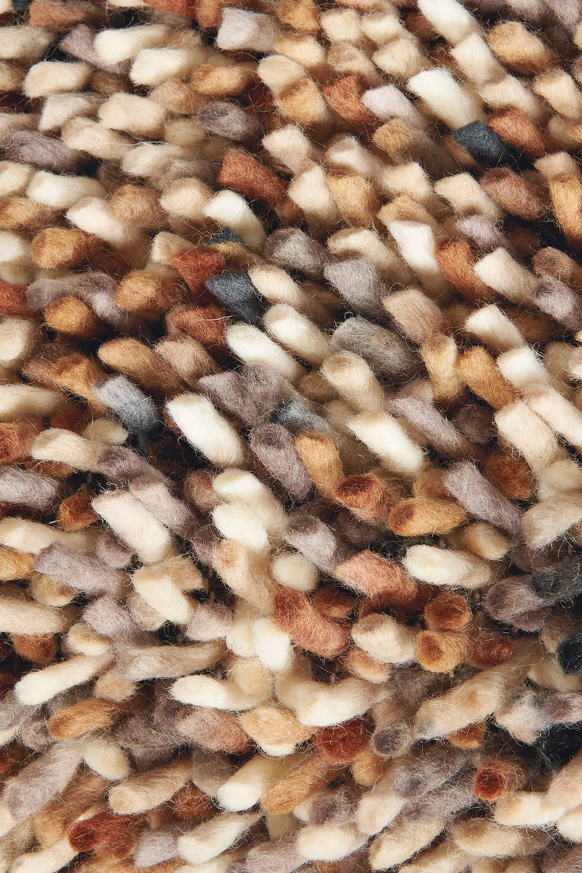 Dots Beige-Brown Carpet with Long Pile