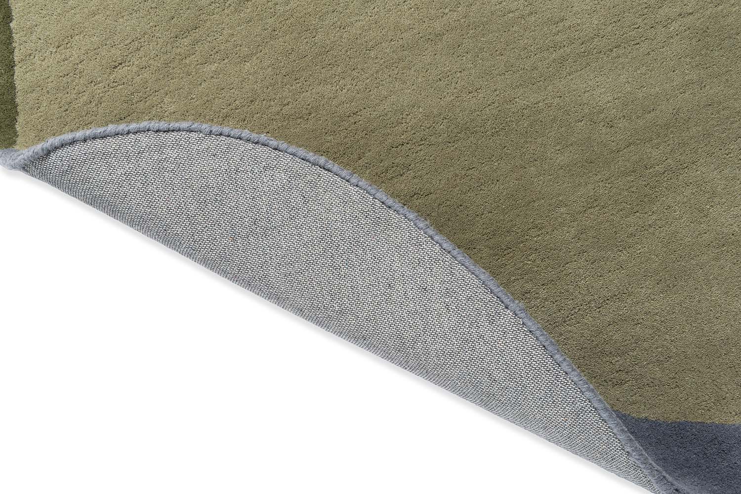 Oval rug ELEMENT CHAD green with blue
