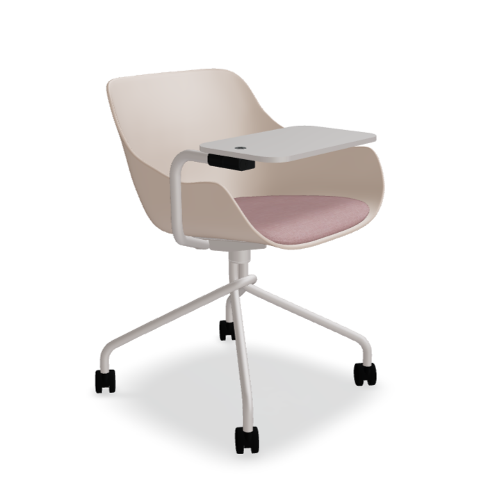 Rotary chair with Baltic remix top metal base with wheels