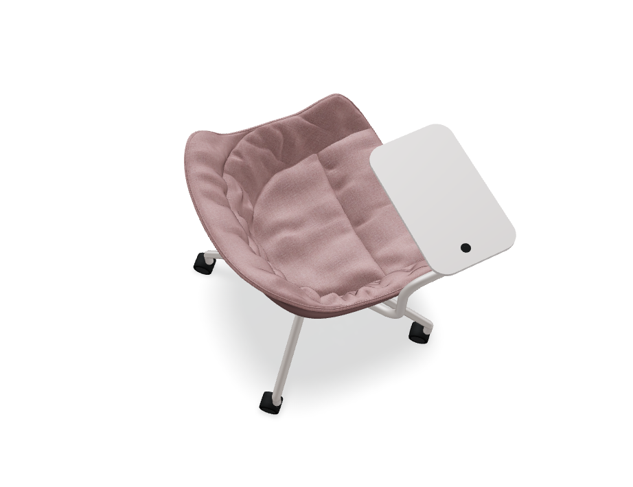 Otáčecí křeslo BALTIC SOFT DUO s hliníkovou základnou a kolečky na tvrdé povrchy