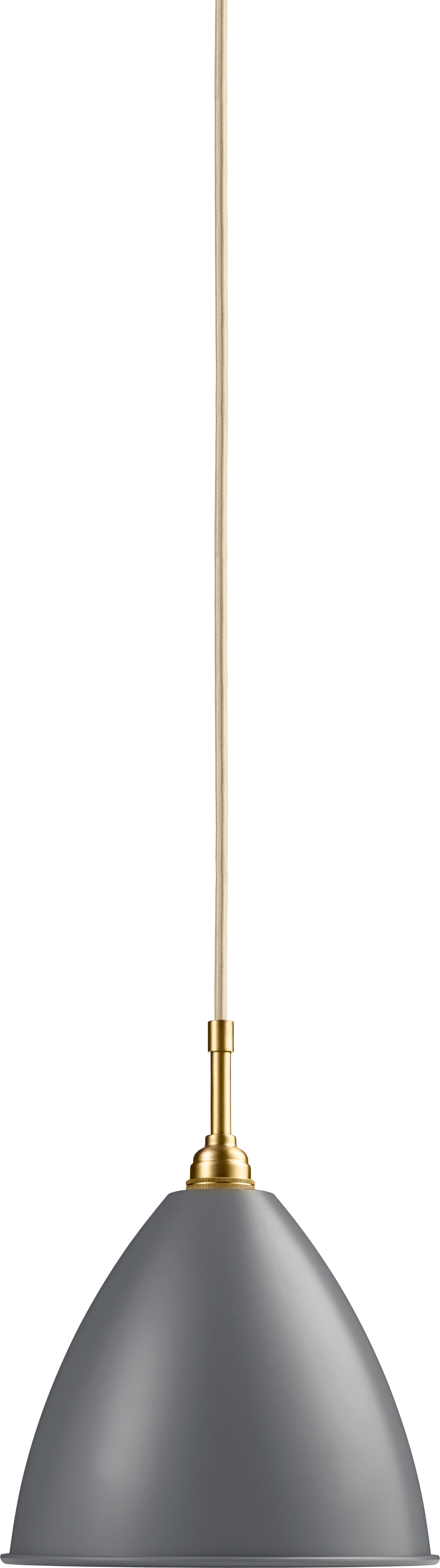 Závěsné svítidlo BESTLITE BL9 mosaz s šedým stínidlem