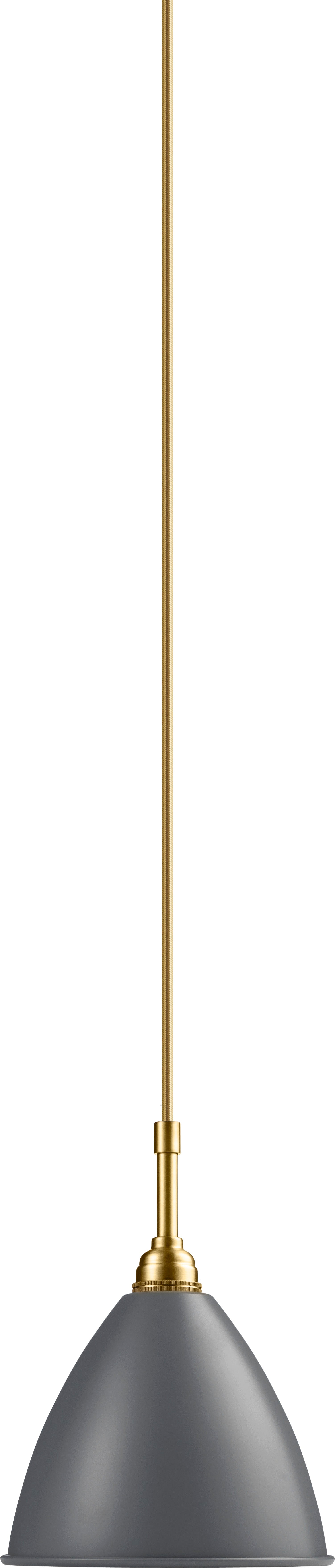 Závěsné svítidlo BESTLITE BL9 mosaz s šedým stínidlem