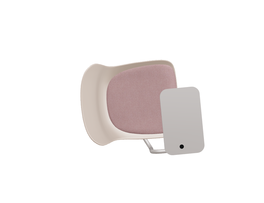 Swivel chair Baltic 2 remix metal base with wheels for a hard surface