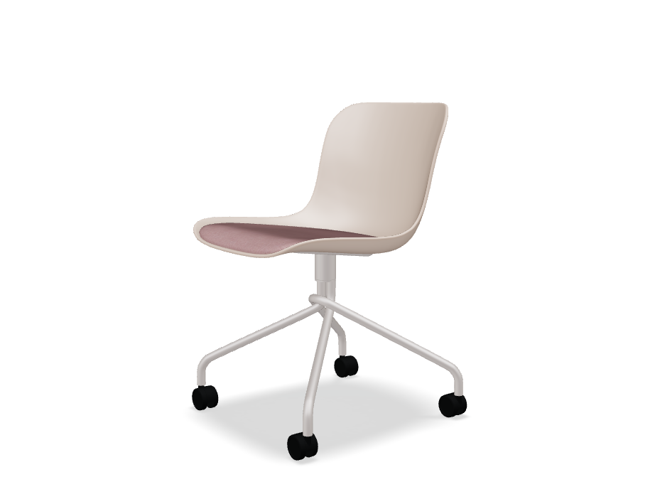 Swivel chair Baltic 2 remix metal base with wheels for a hard surface