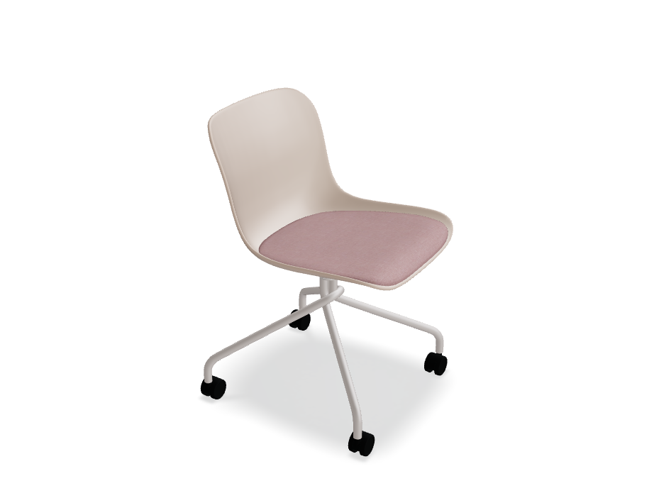 Swivel chair Baltic 2 remix metal base with wheels for a hard surface