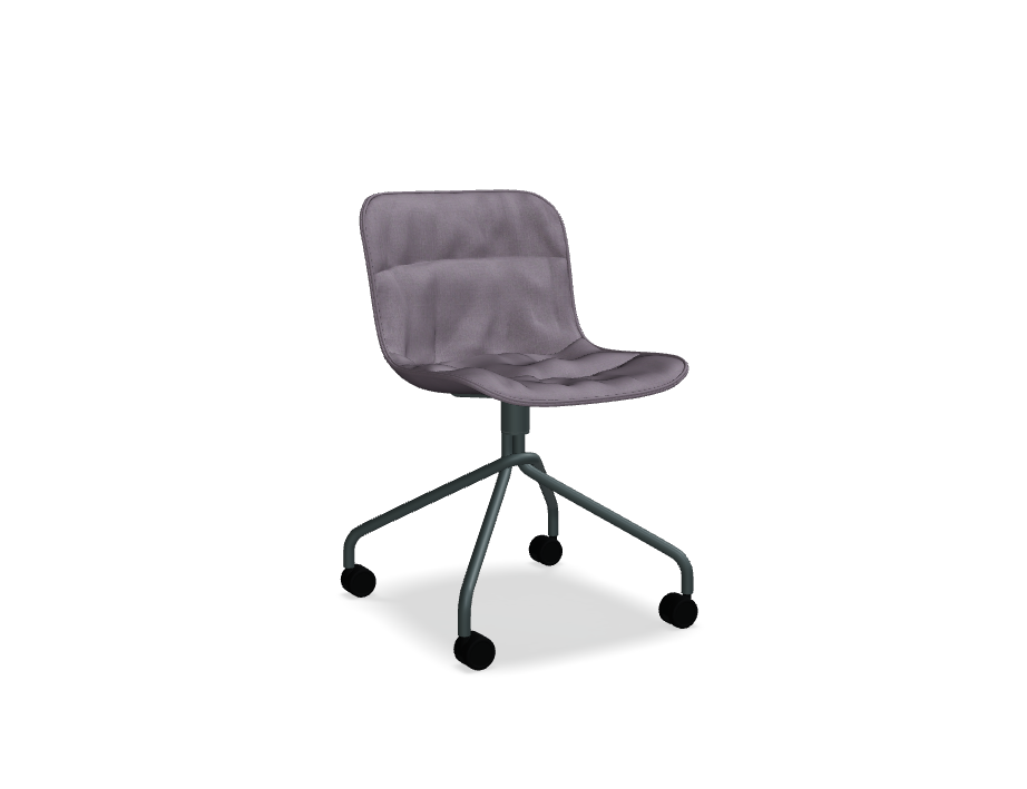 Swivel chair Baltic 2 soft duo metal base with wheels to a soft surface
