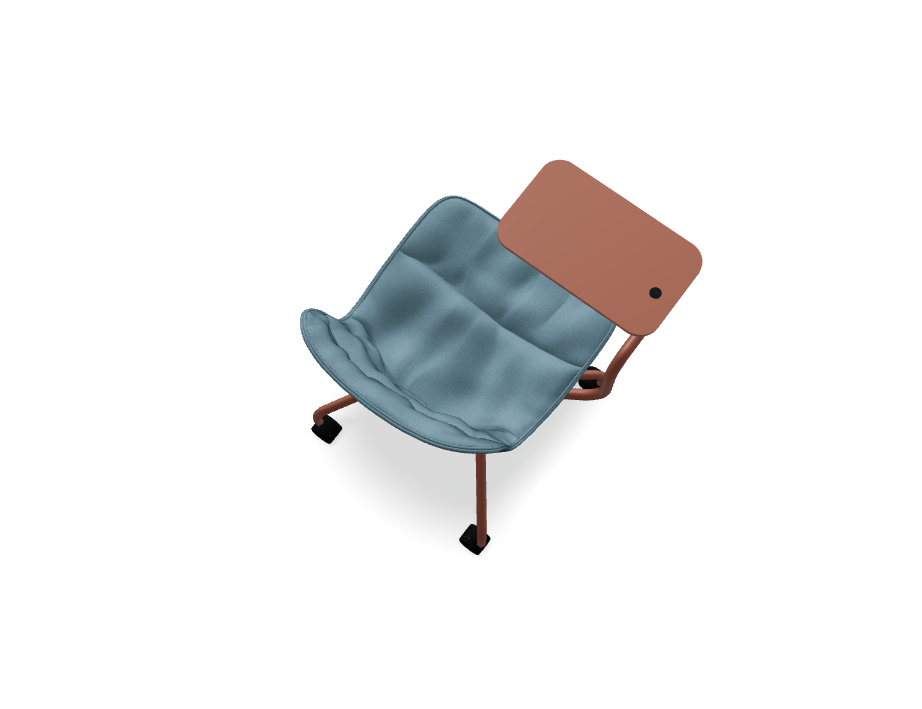 Swivel chair Baltic 2 soft duo metal base with wheels to a soft surface