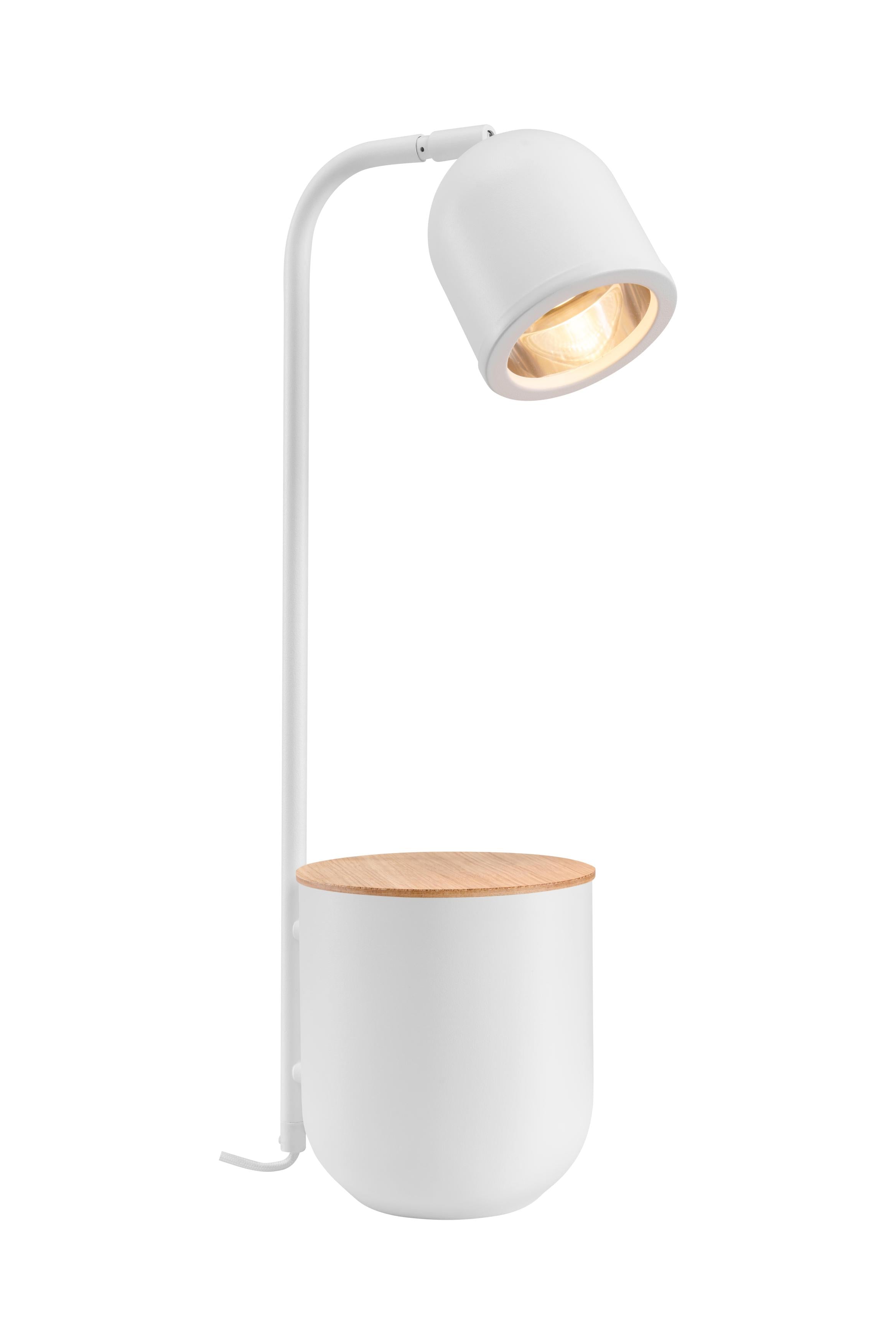 BOTANICA WOOD desk lamp white
