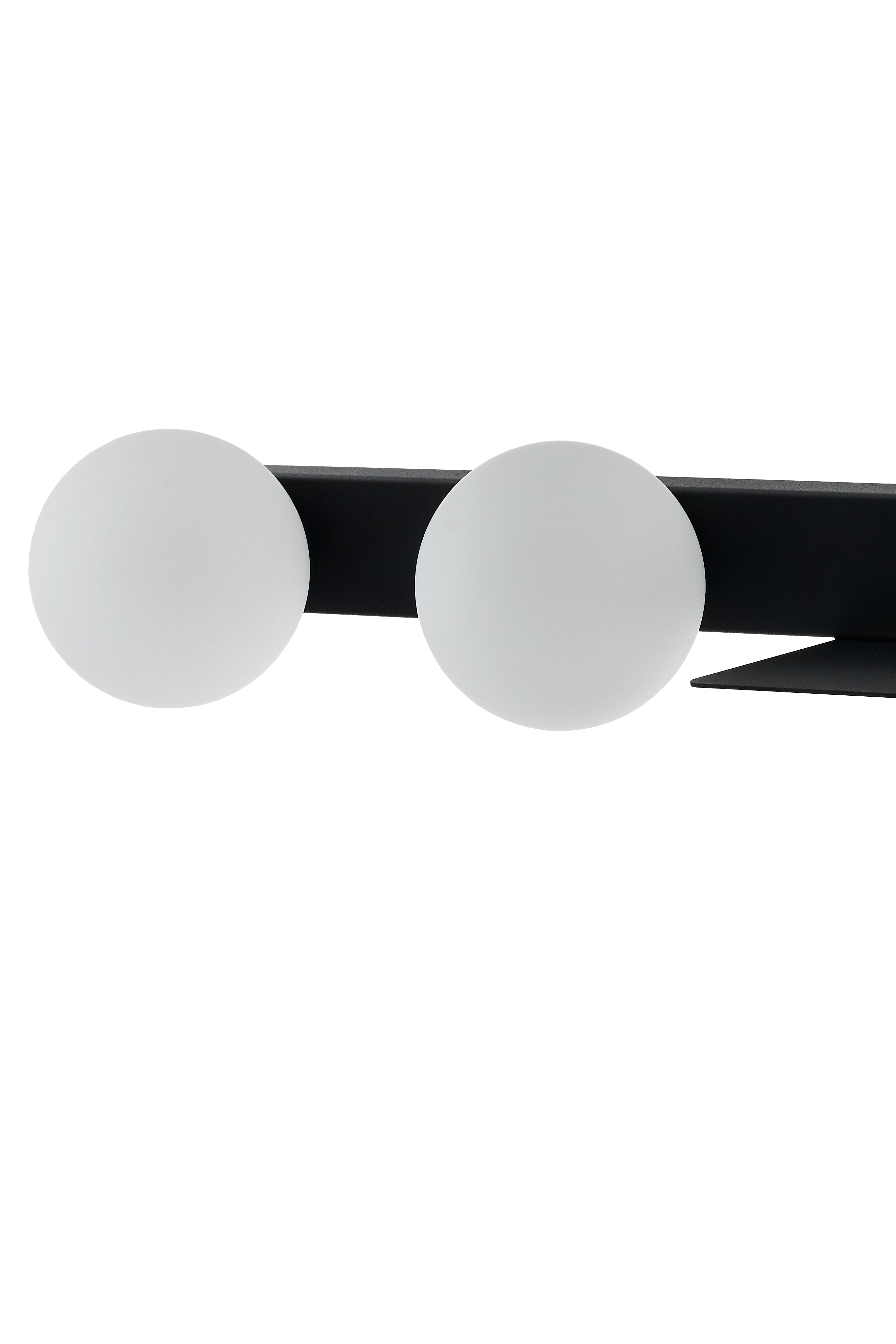 Two-Point Wall Lamp with Shelf BOTANICA DECO Black