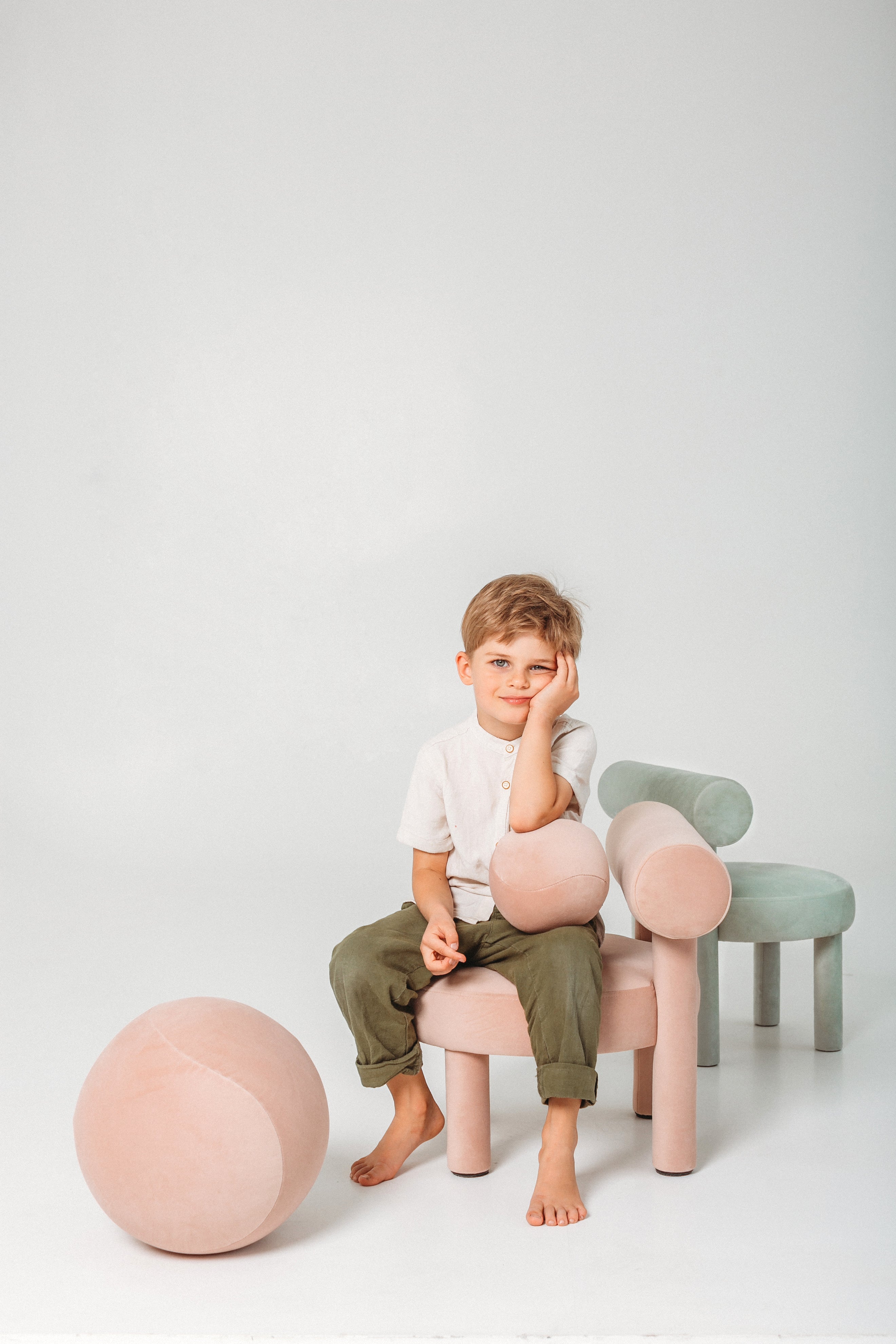 Upholstered Children's Pouf BABY SPHERIC