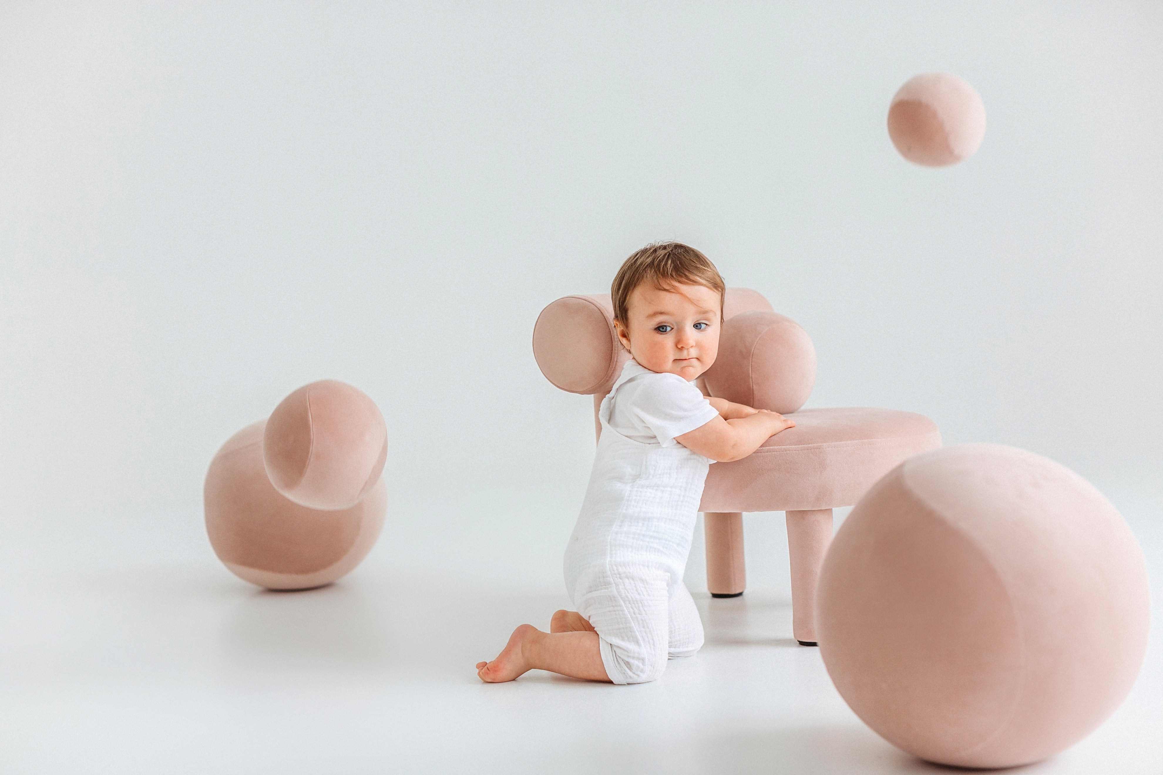 Upholstered Children's Pouf BABY SPHERIC