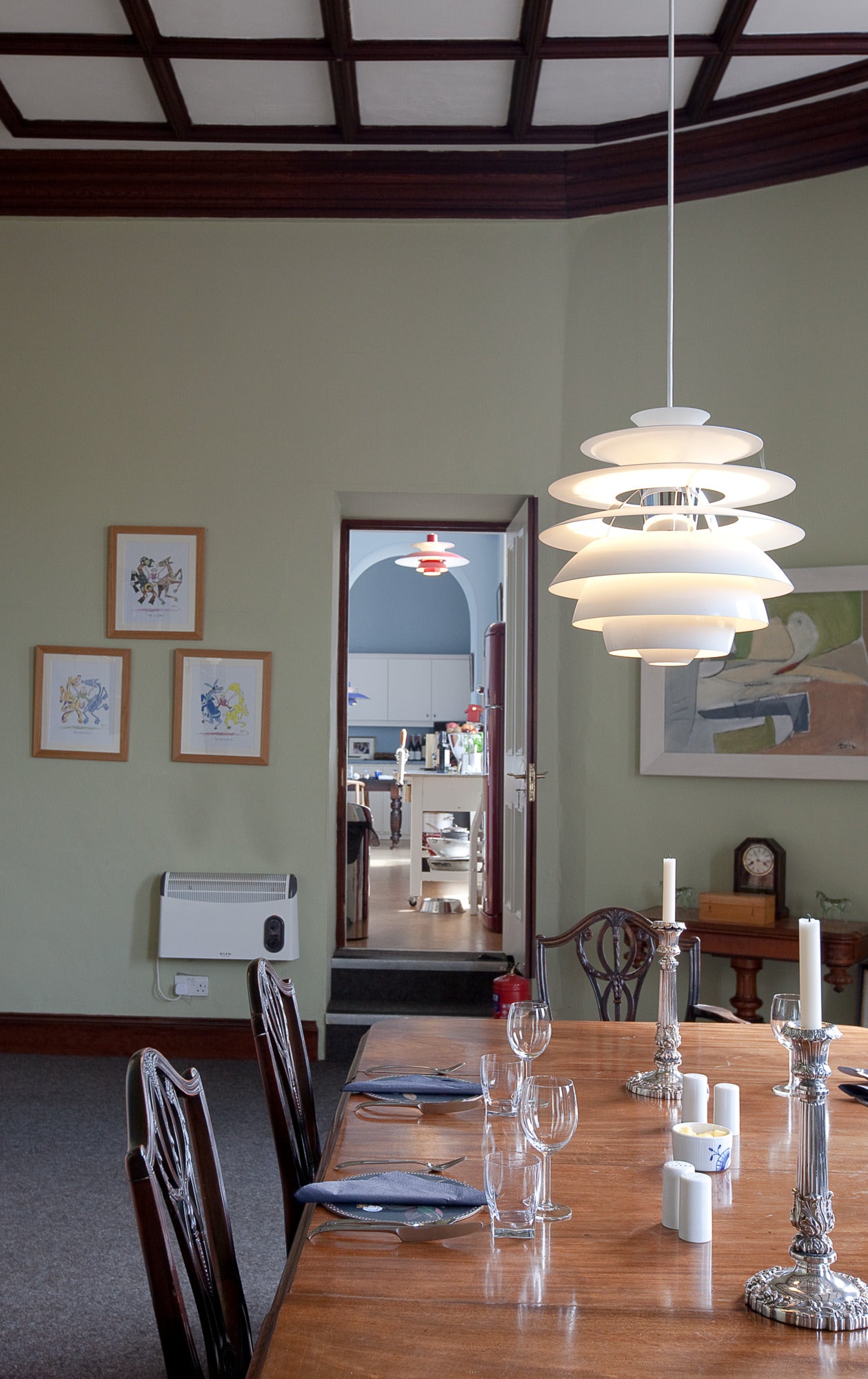 Lampa wisząca PH SNOWBALL biały z chromowanym wykończeniem – Louis Poulsen