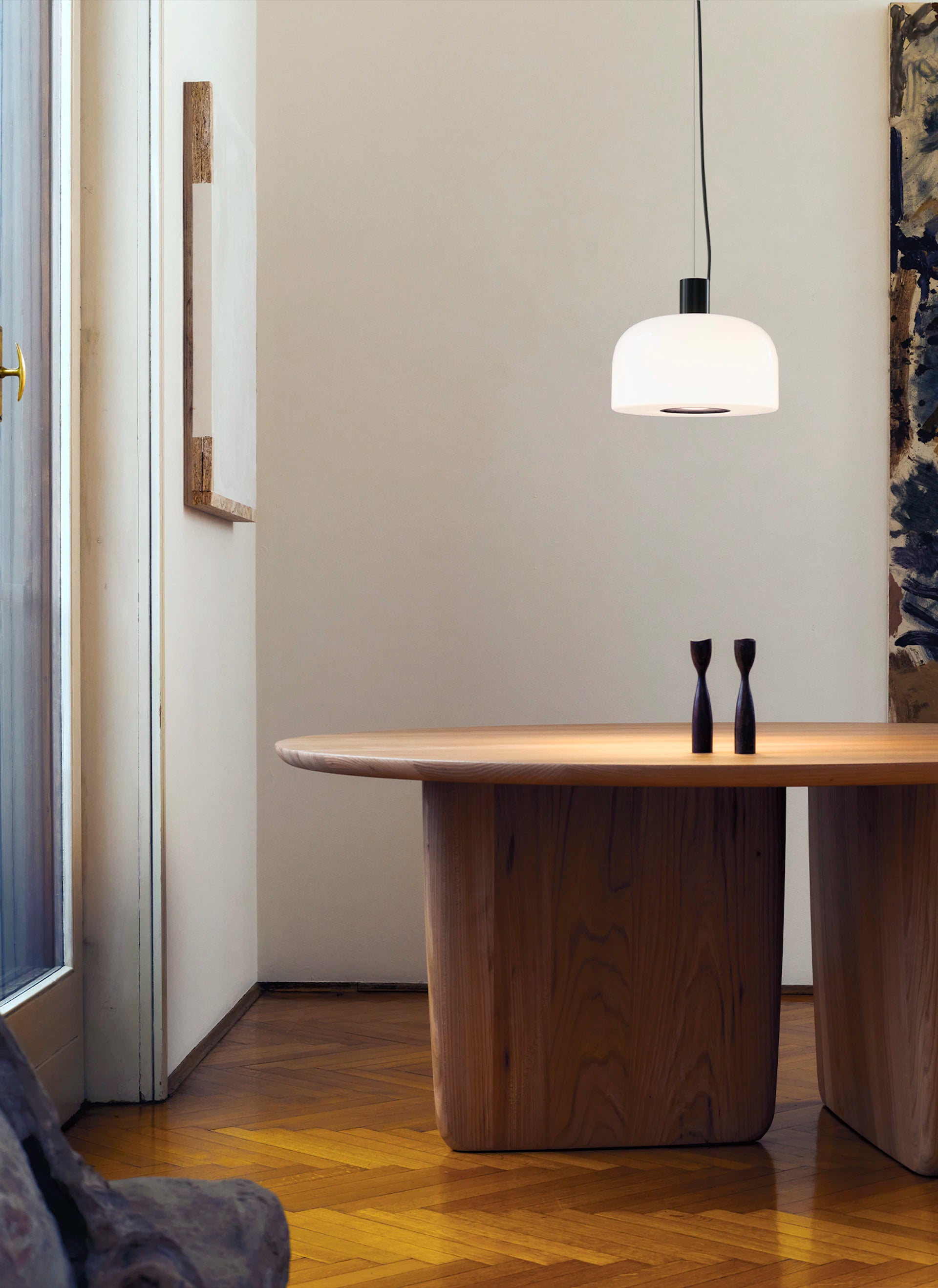 Závěsné svítidlo BELLHOP GLASS hnědé