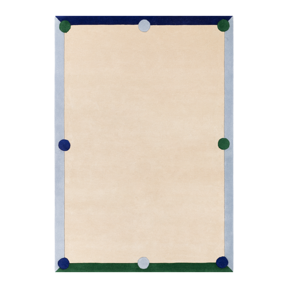 BERLIN Beige Rug with Blue and Green