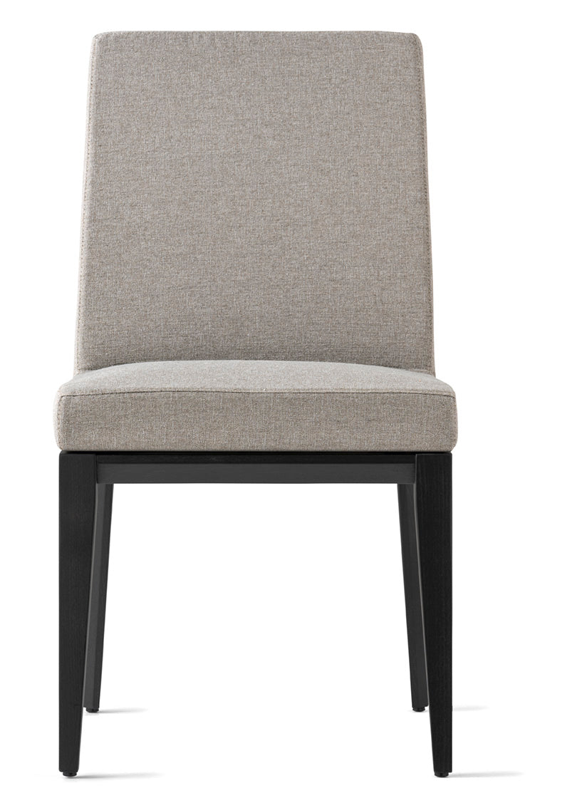BESS LOW upholstered chair with graphite wooden base