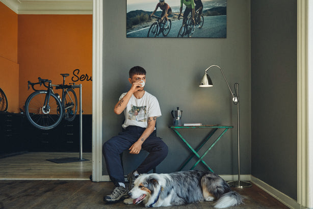 BESTLITE BL3 floor lamp black with white shade