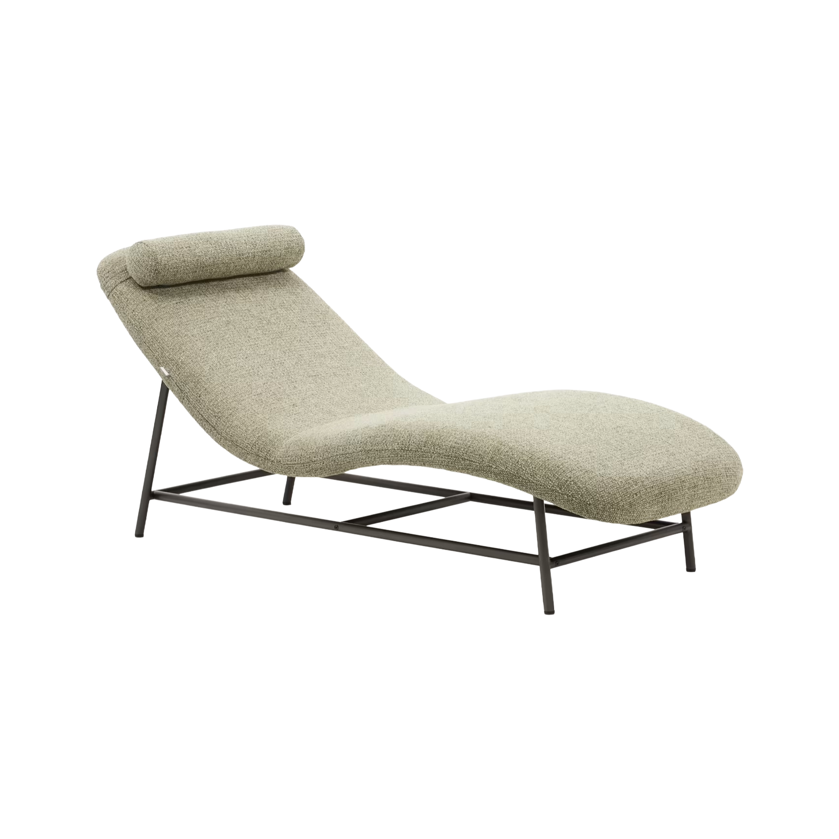 Szezlong OSLA jasně zelený s černým podstavcem