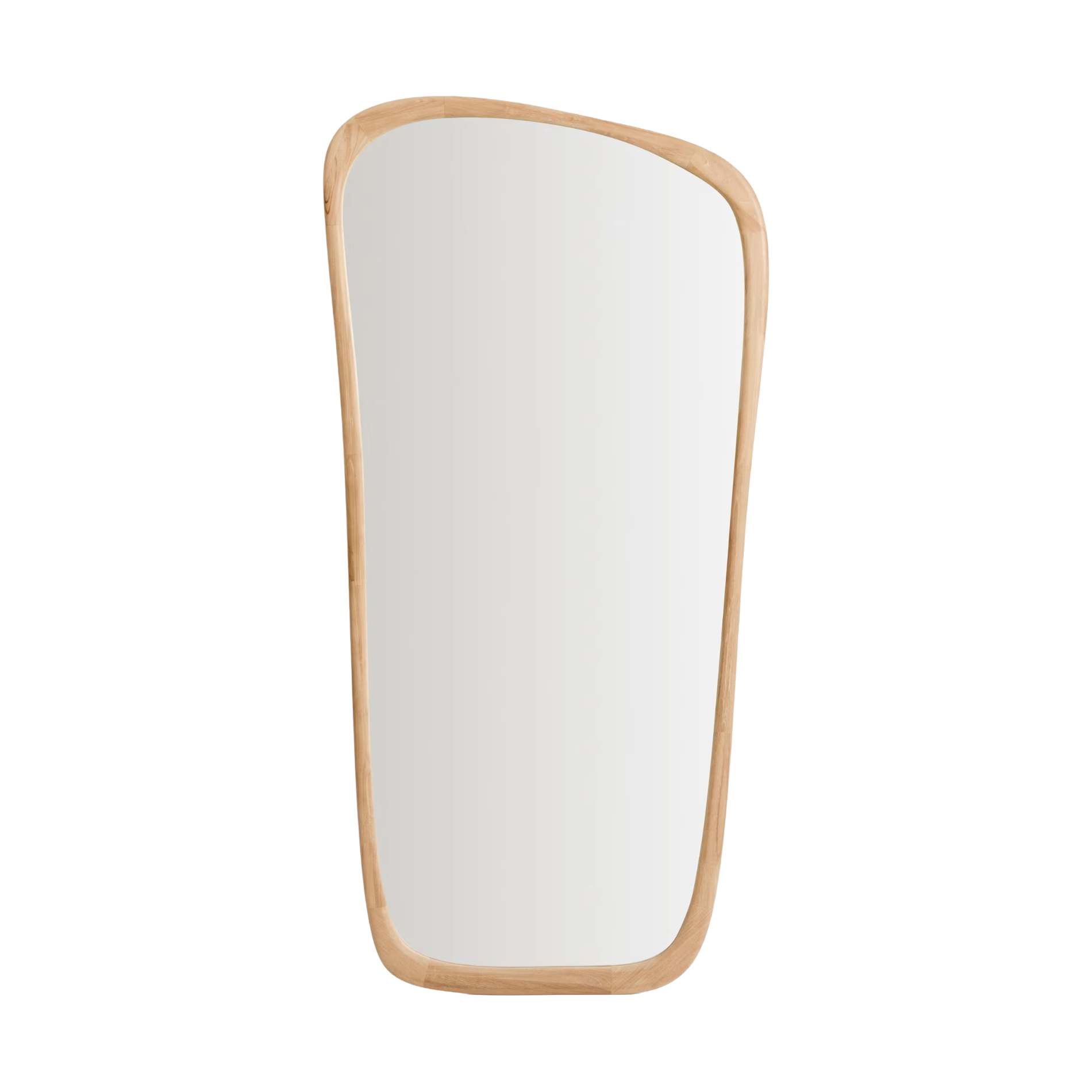 ALURA elongated mirror teak wood