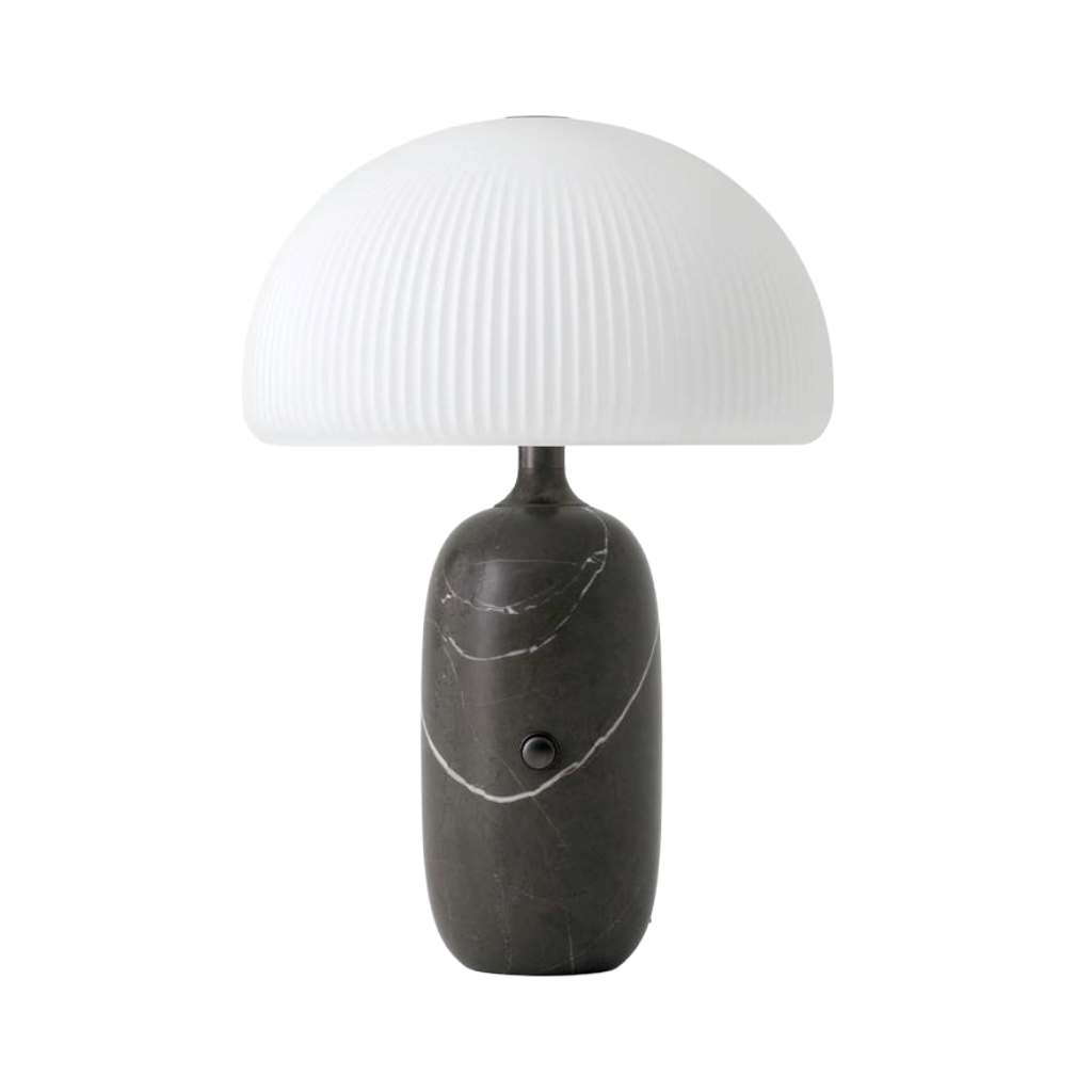 Stolní lampa SCULPTURE šedý mramor