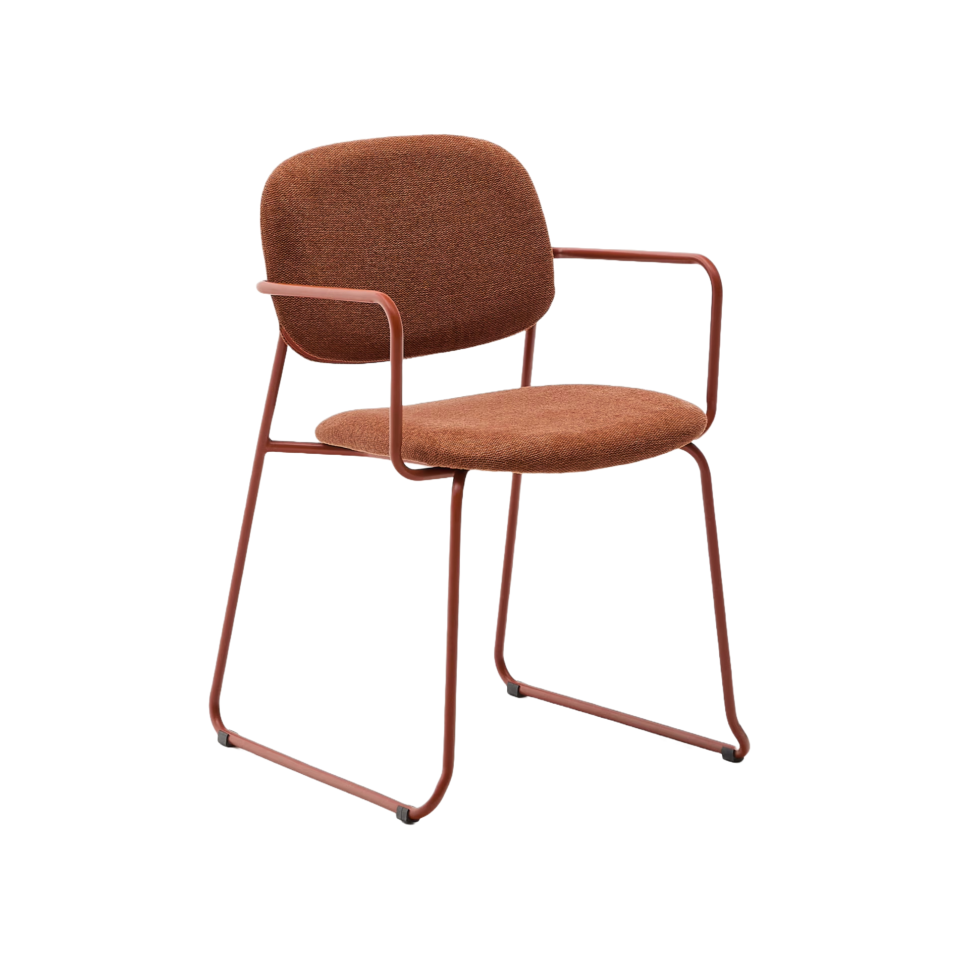 Křeslo s opěrkami MELI terakota