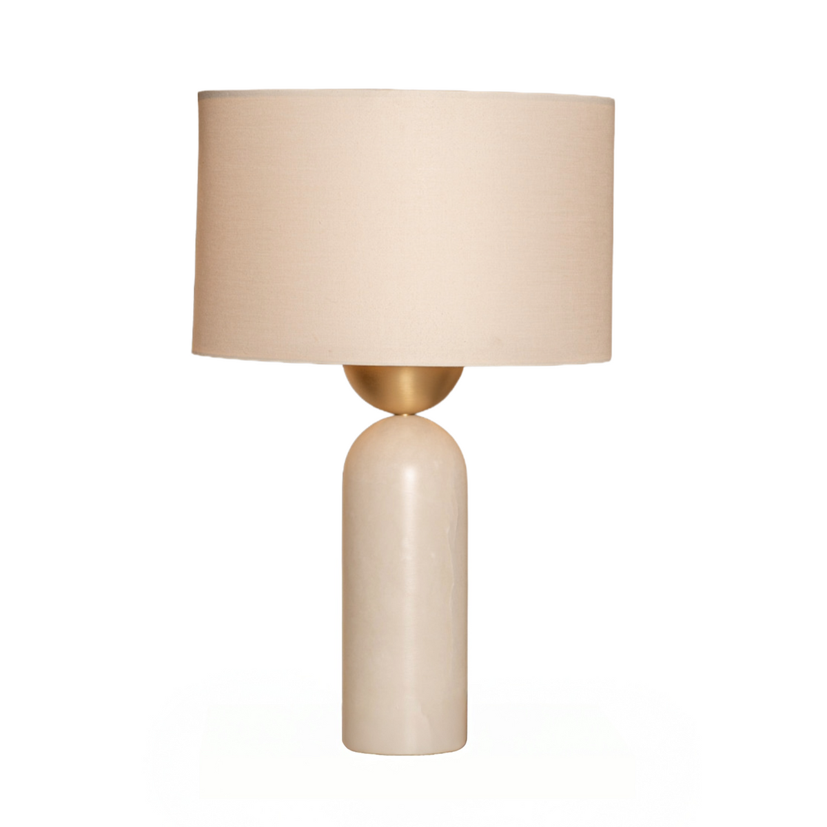 Stolní lampa PEONA bílý alabastr