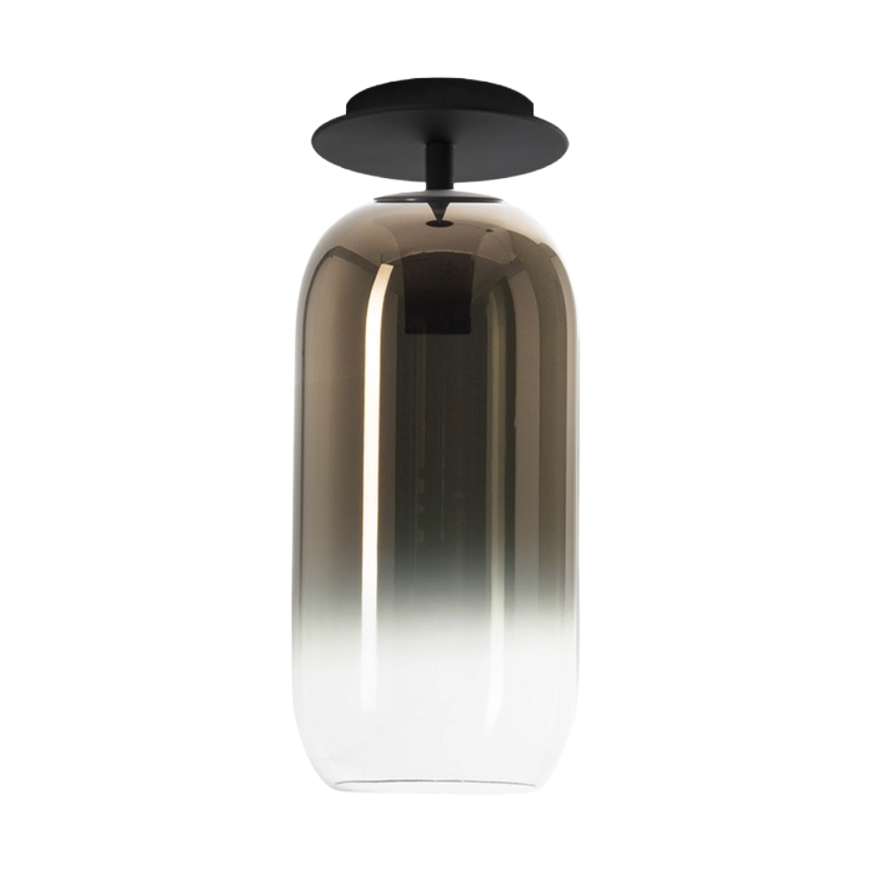 GOPLE ceiling lamp brown with black finish