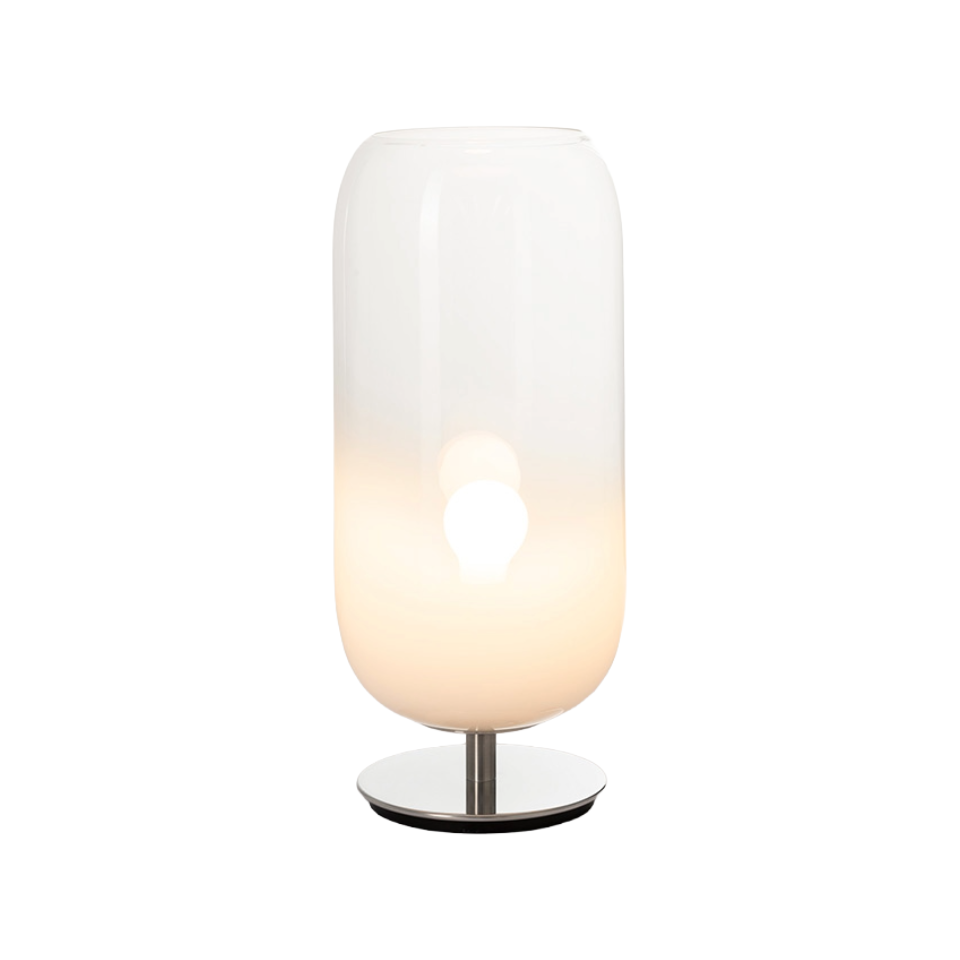 GOPLE table lamp white with silver base