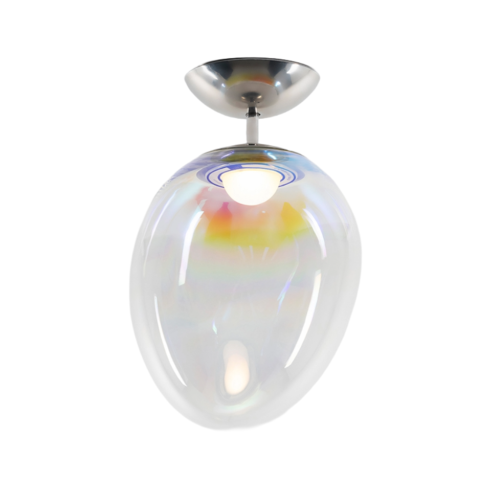 Ceiling lamp STELLAR NEBULA iridescent blown glass