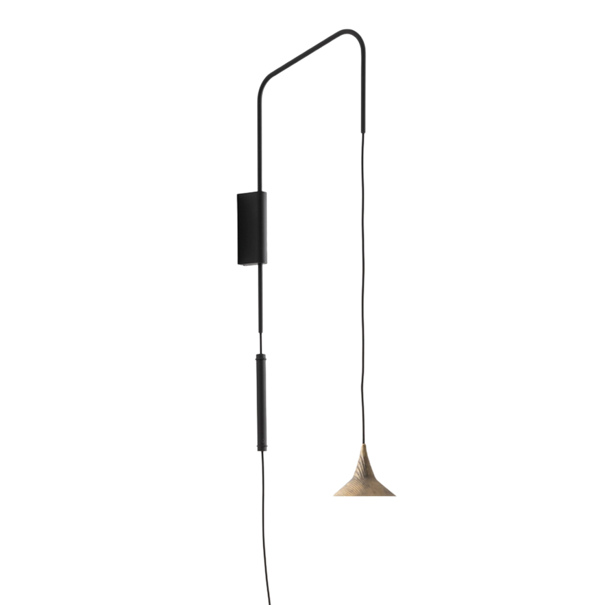 Nástěnná lampa UNTERLINDEN mosaz