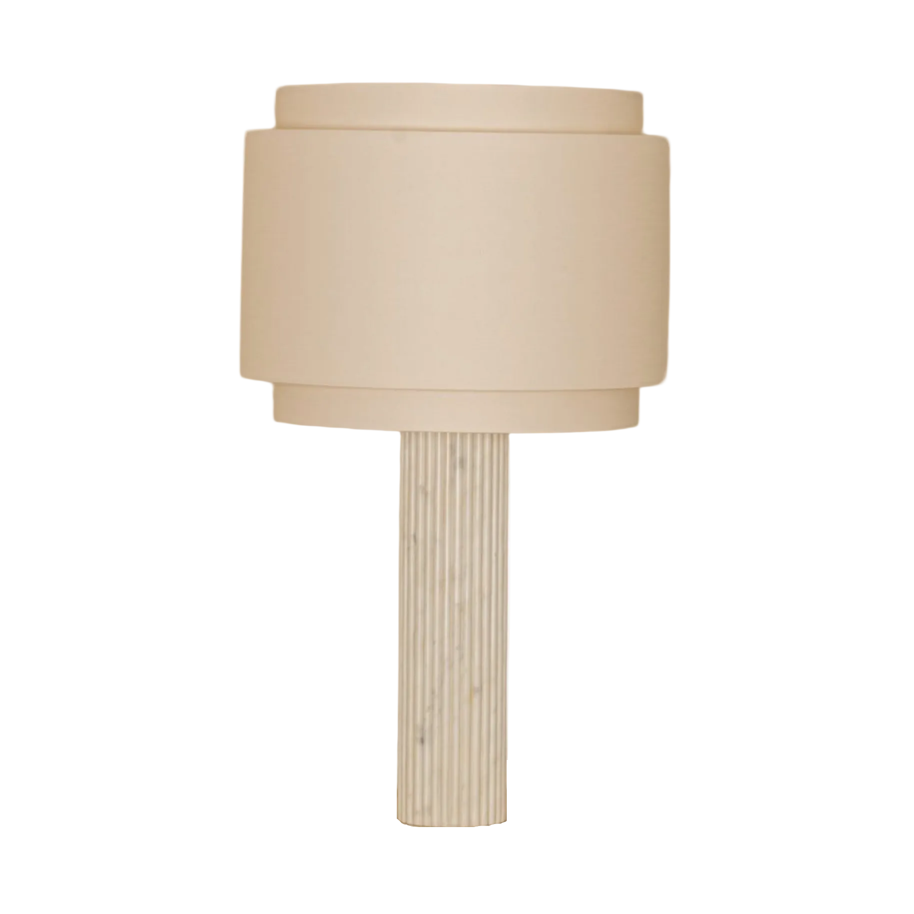 FLUTA DOUBLE Table Lamp White Marble