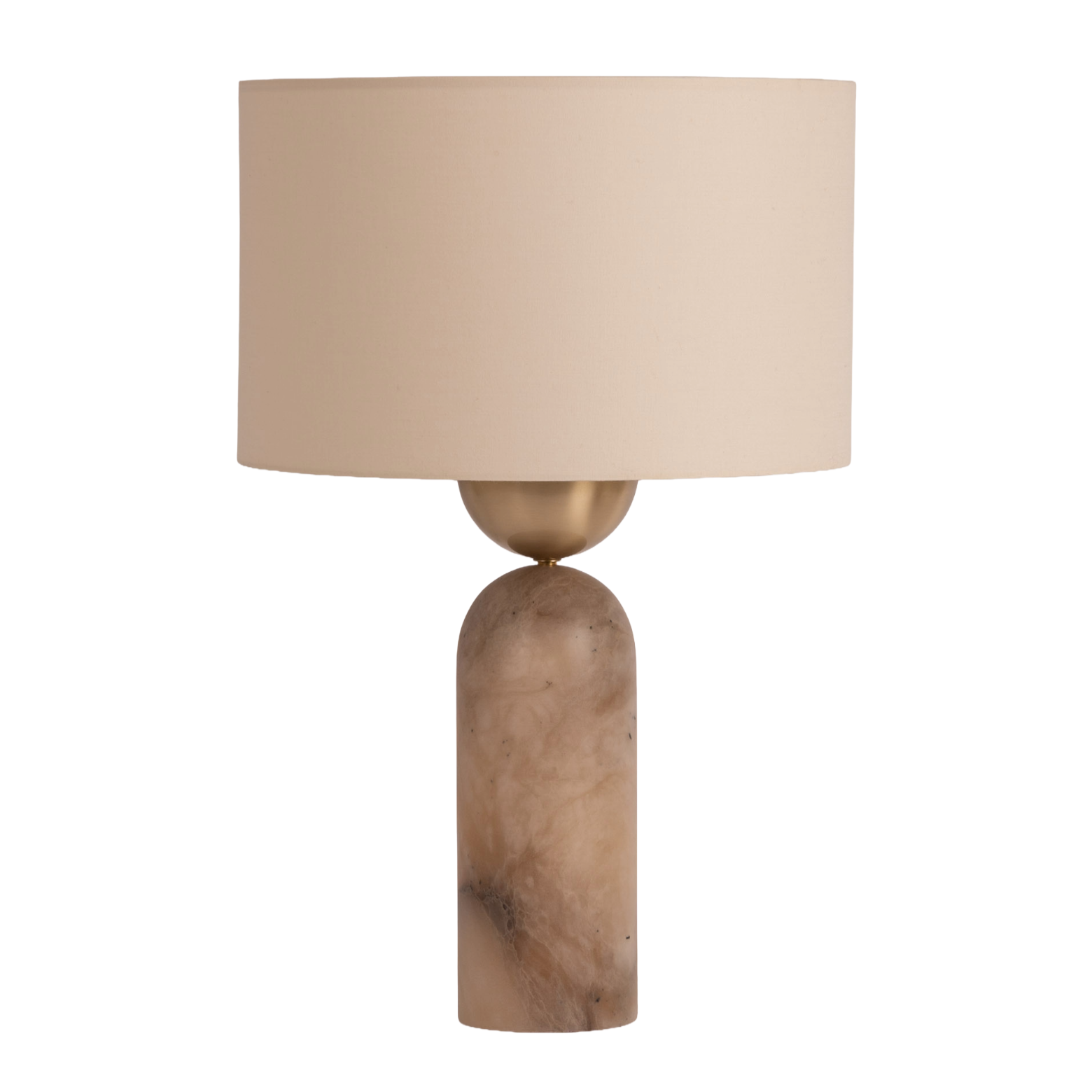 Stolní lampa PEONA tmavě béžový alabastr