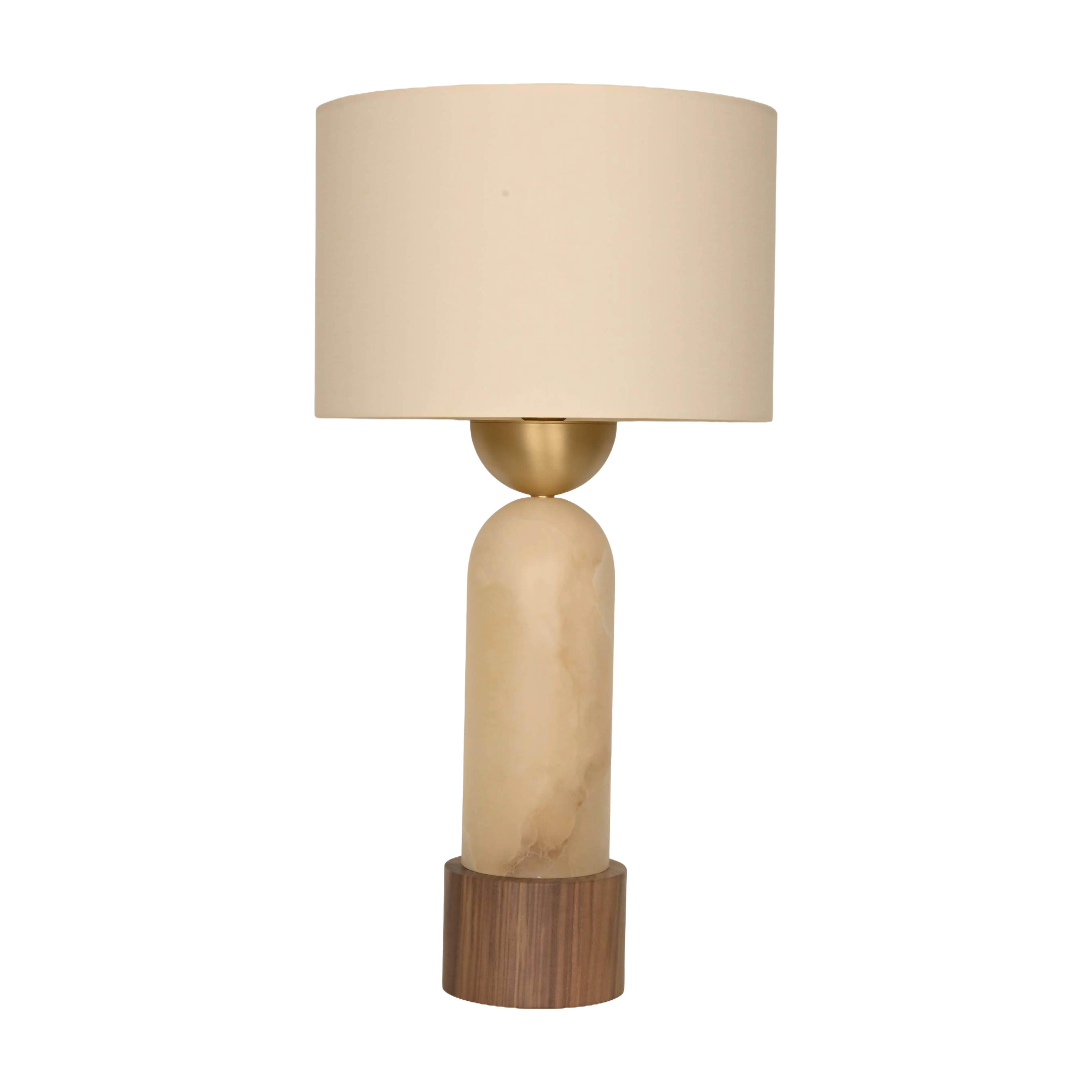 Stolní lampa PEONA KELO bílý alabastr