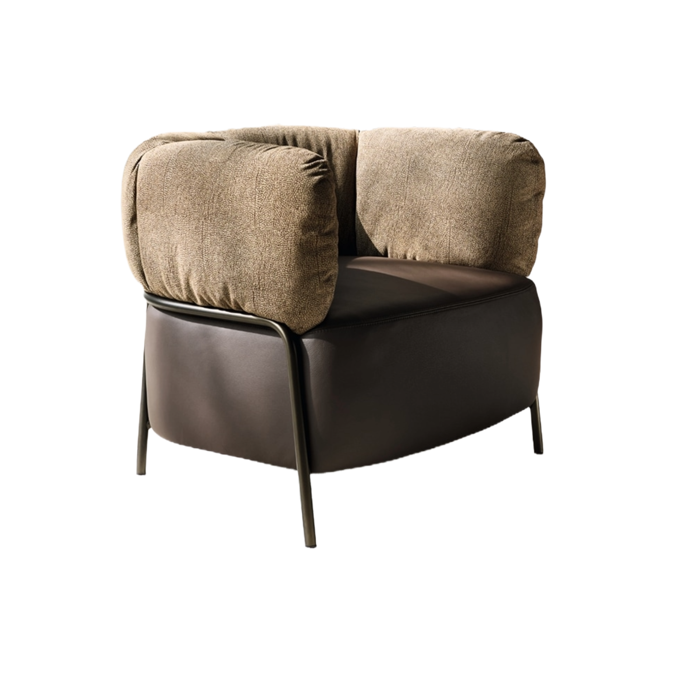 Armchair QUADROTTA brown base