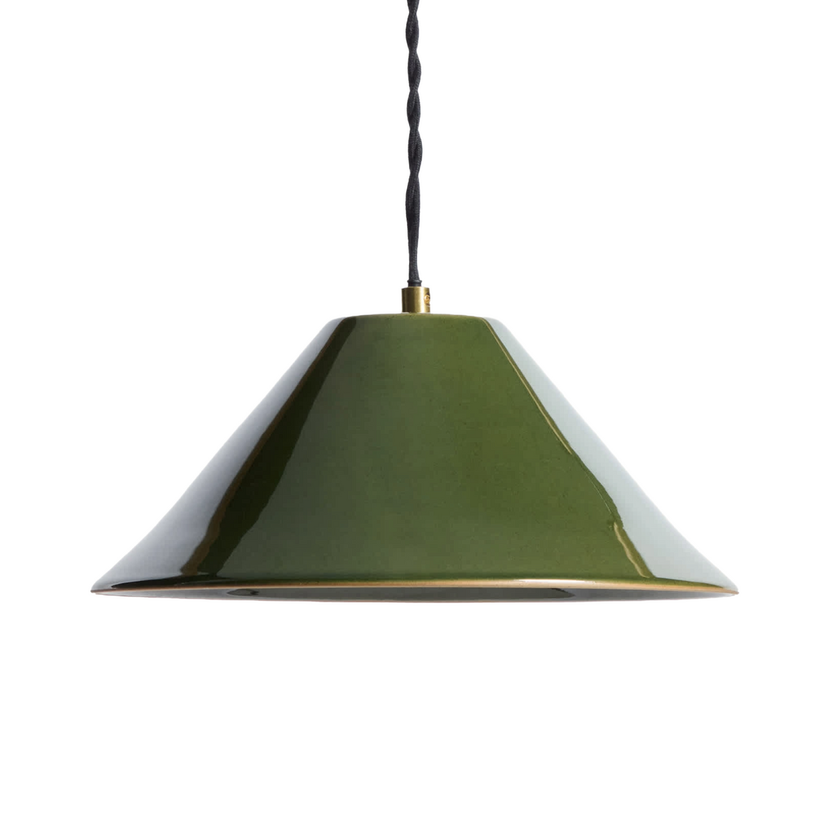 Závěsná lampa CEREN zelená keramika