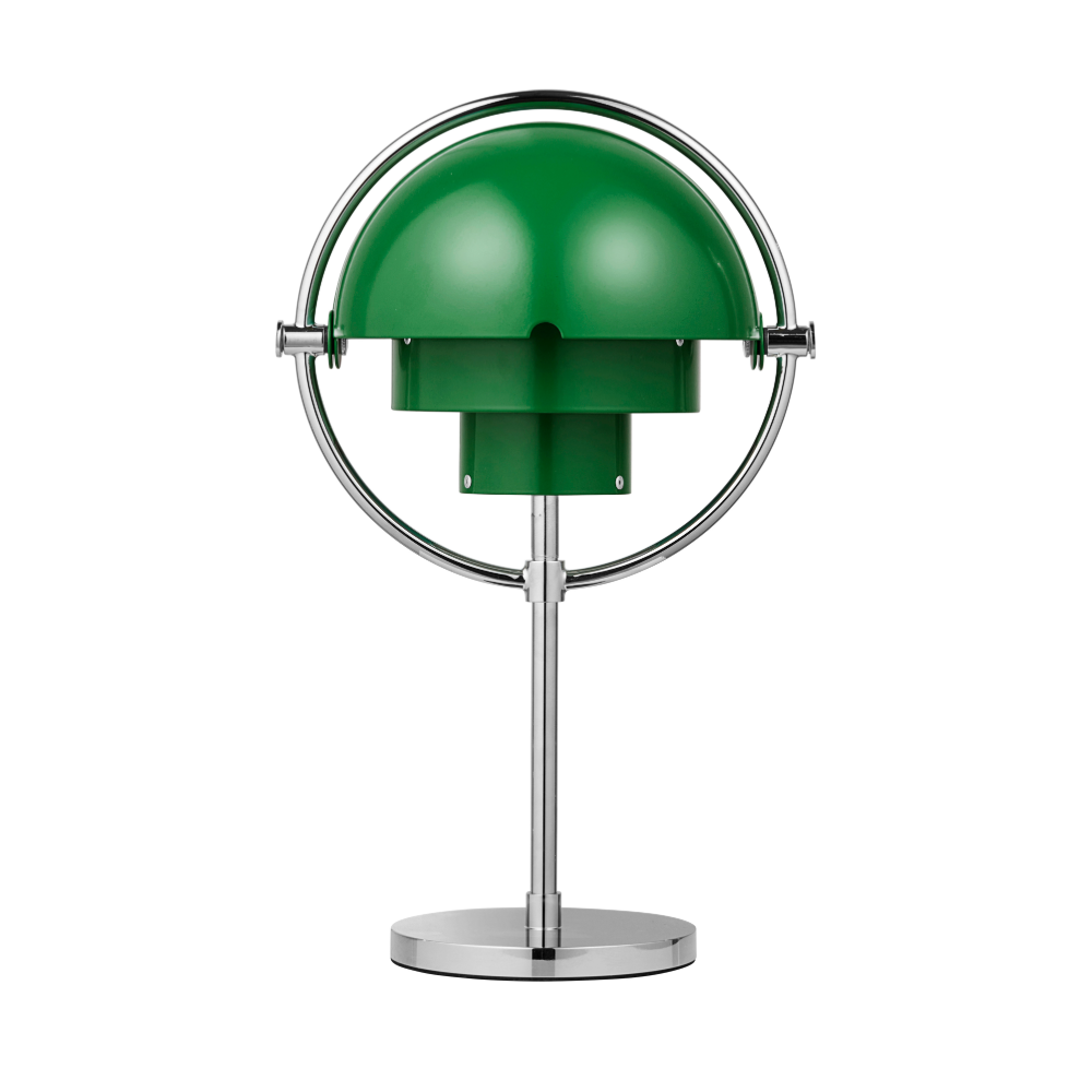 Přenosná lampa MULTI-LITE zelená s chromovaným podstavcem