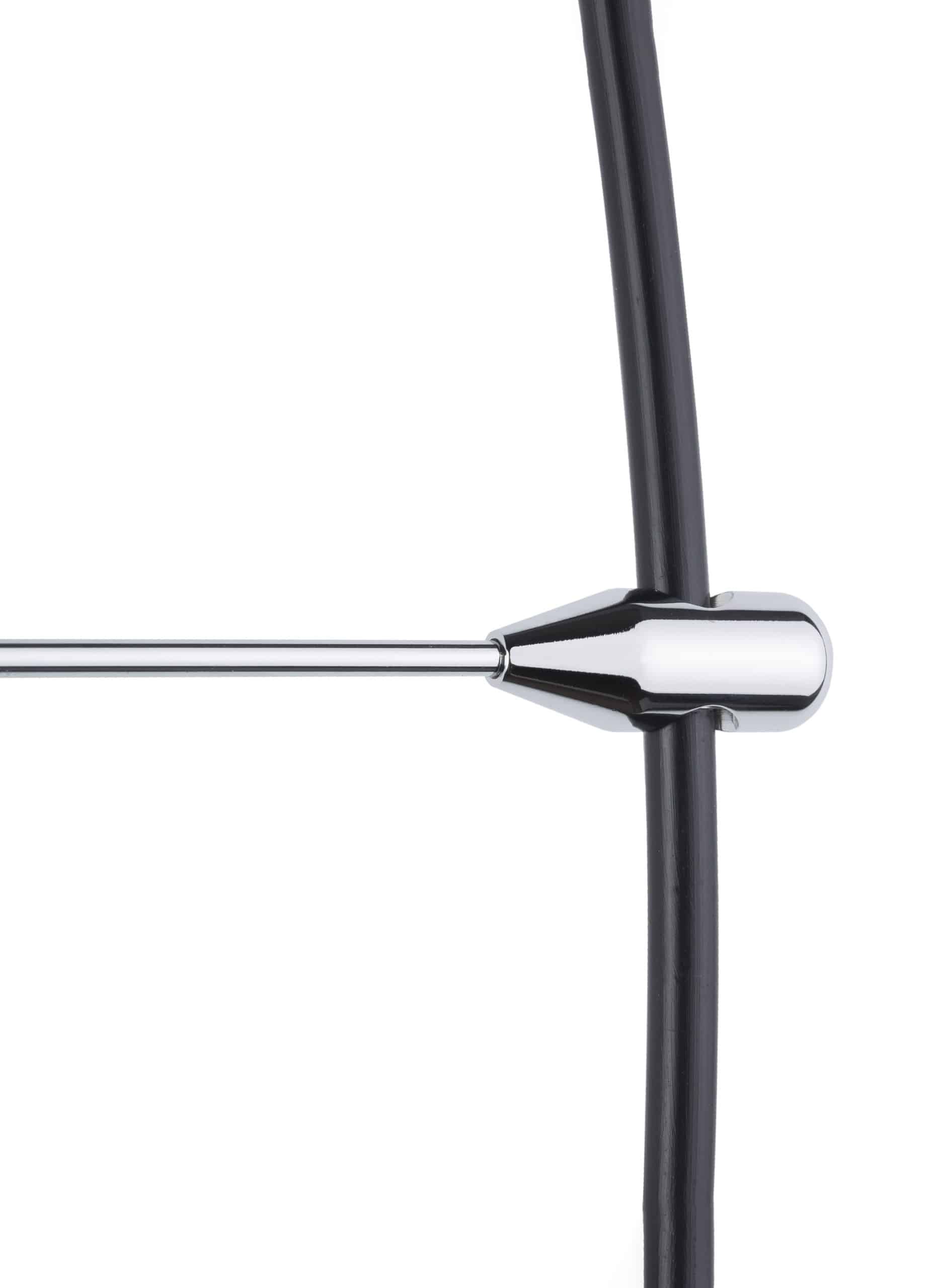 Nástěnné hodiny BILBAO černé ořechové dřevo s černou a chromovou úpravou