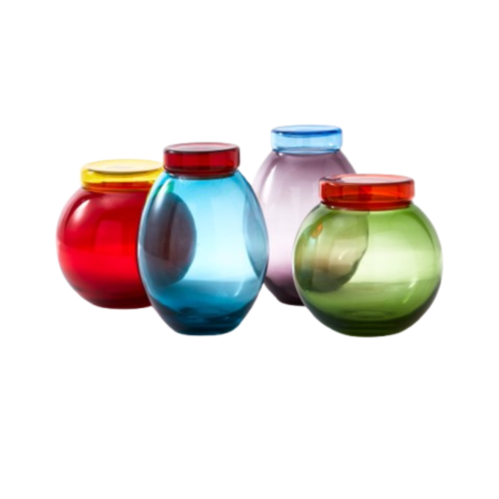 Sada sklenic BLOATED CAPS A JÁMY barevné sklo