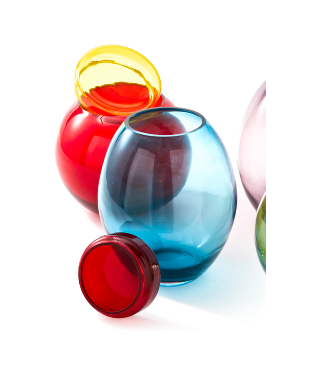 Sada sklenic BLOATED CAPS A JÁMY barevné sklo