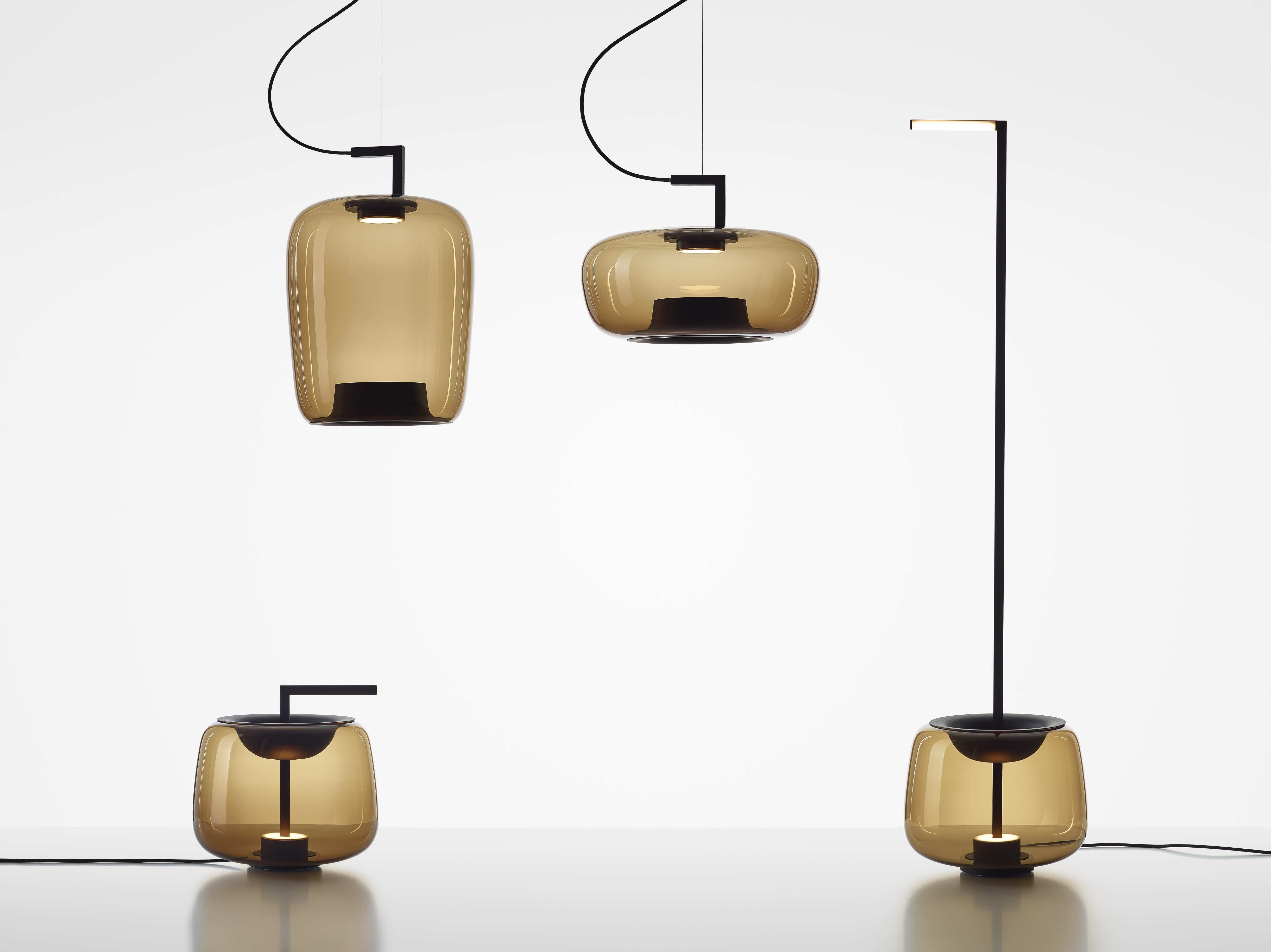 Stolní lampa DOUBLE lesklé sklo