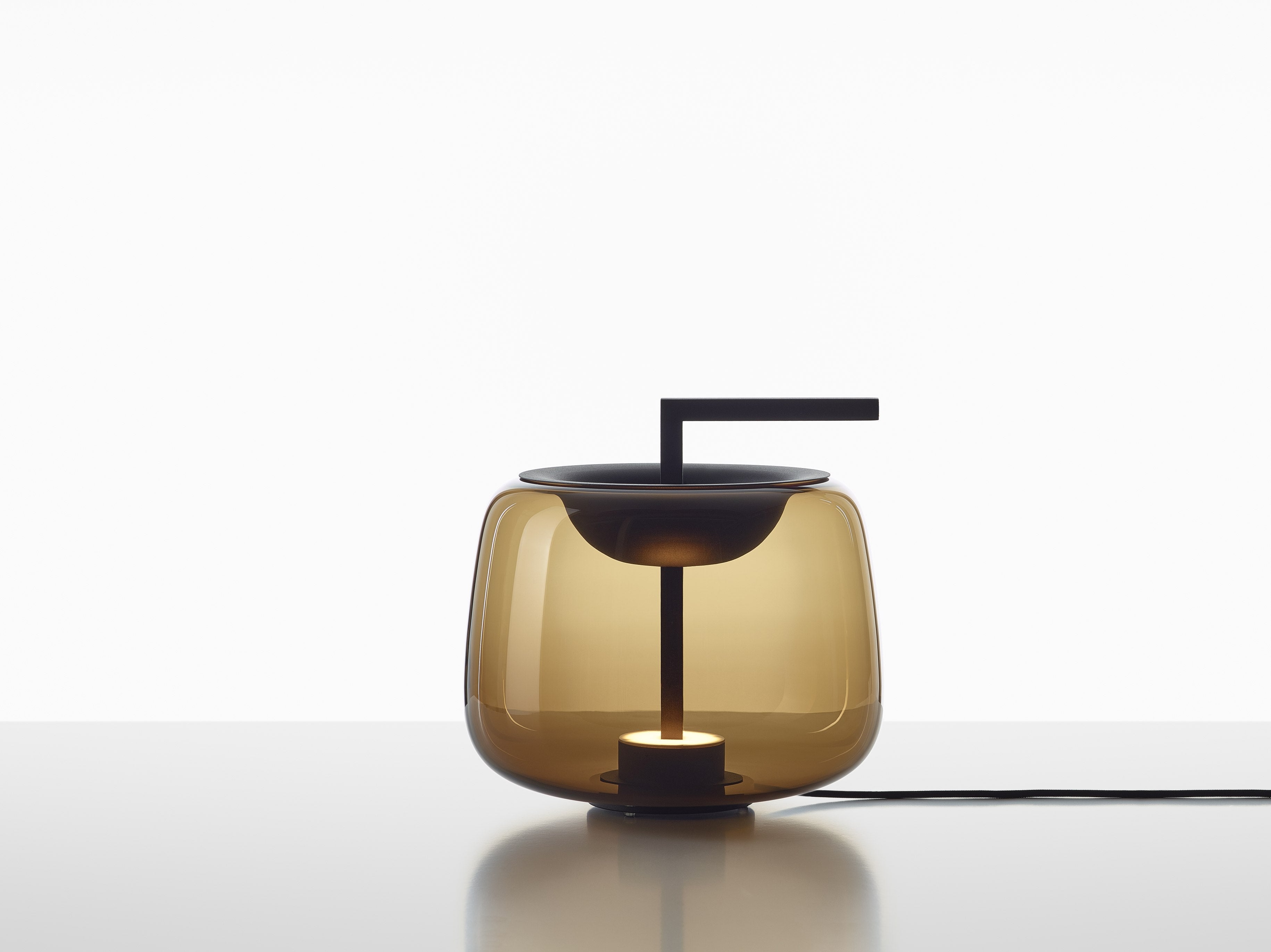 Stolní lampa DOUBLE lesklé sklo