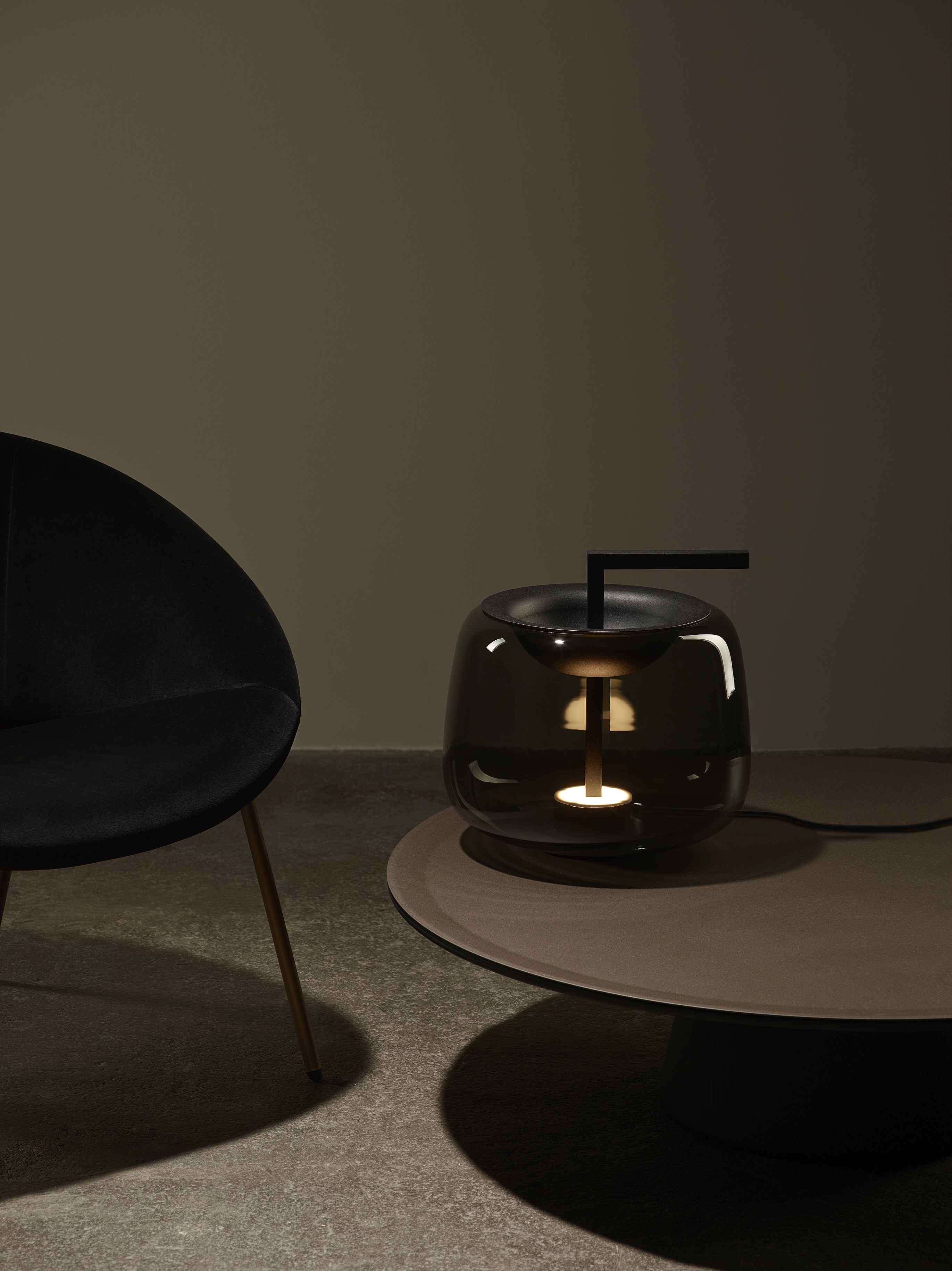 Stolní lampa DOUBLE lesklé sklo