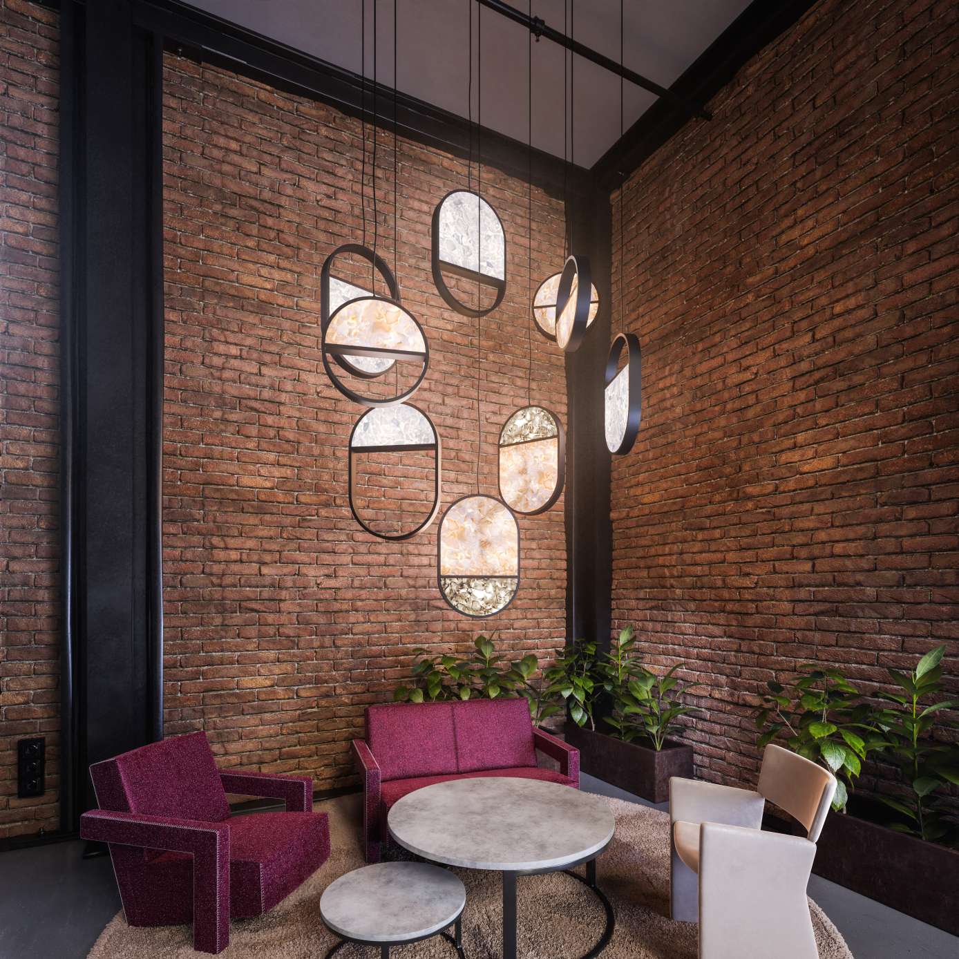 Závěsné svítidlo GEOMETRIC OVAL 2/3 sklo lesklé Brokisglass