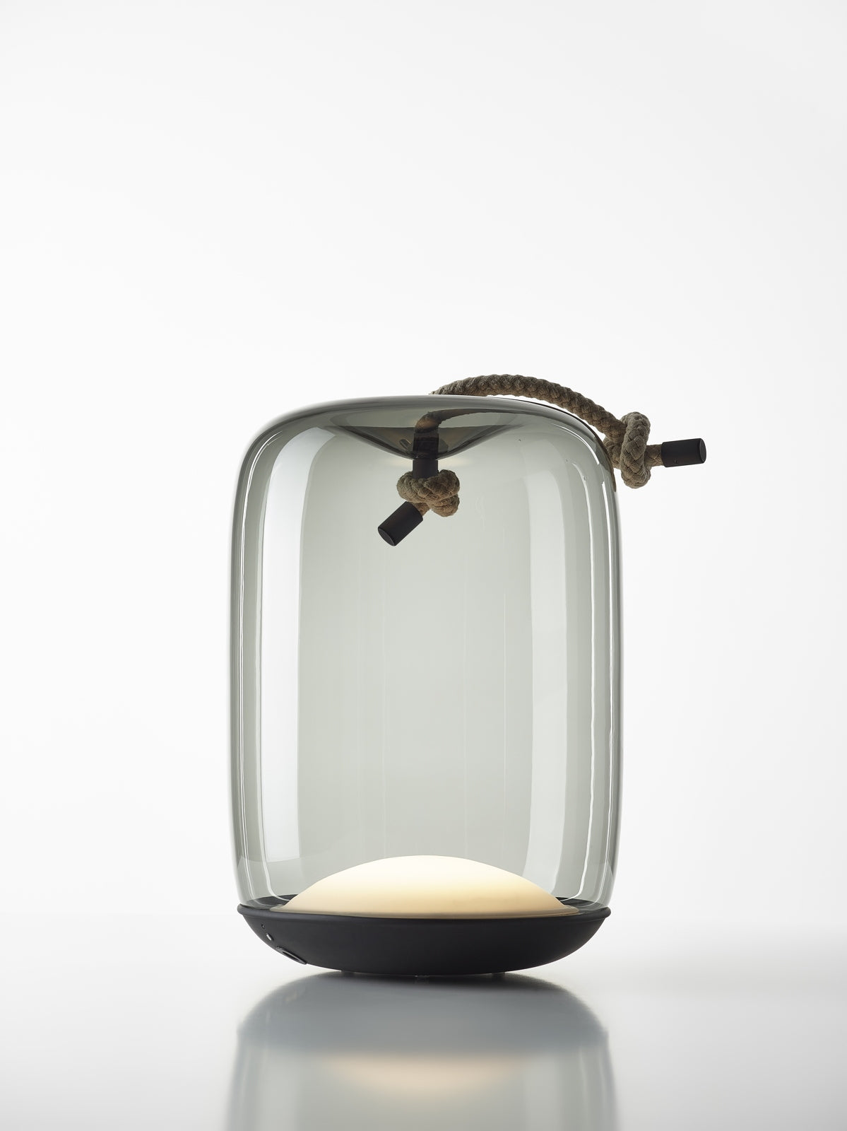 Knot Battery portable lamp - Cilindro glass
