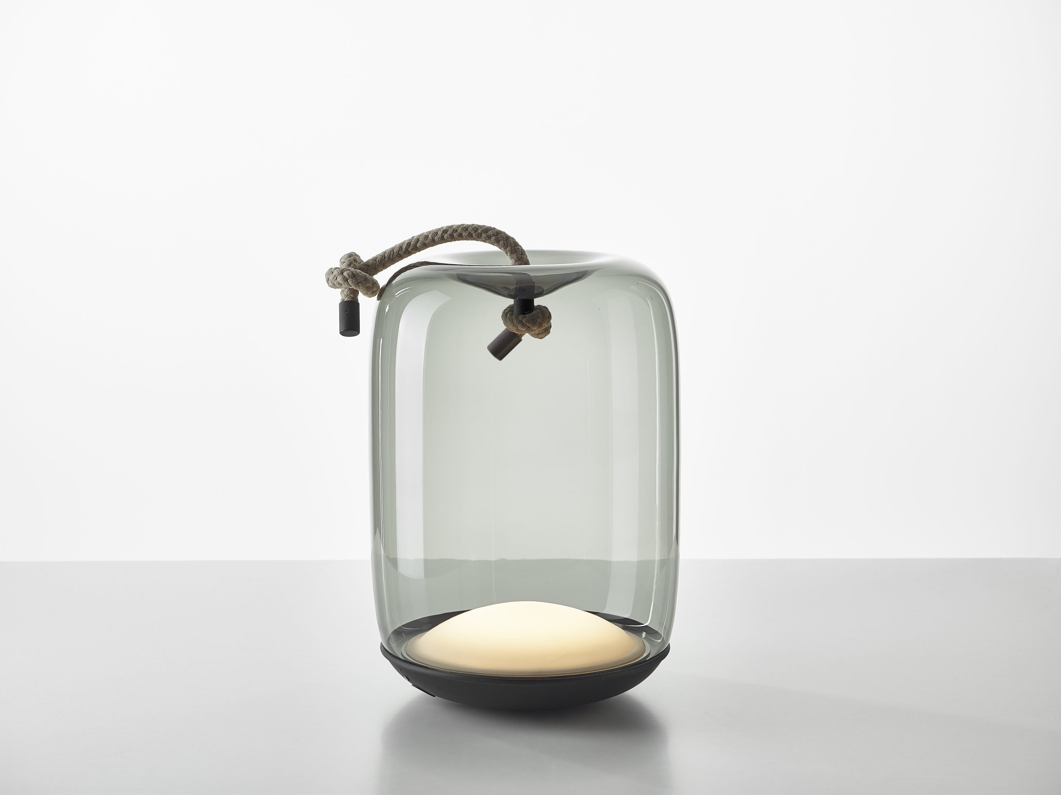 Knot Battery portable lamp - Cilindro glass