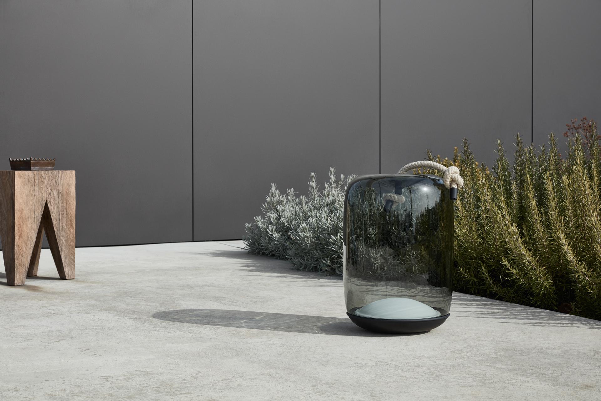 Knot Battery portable lamp - Cilindro glass