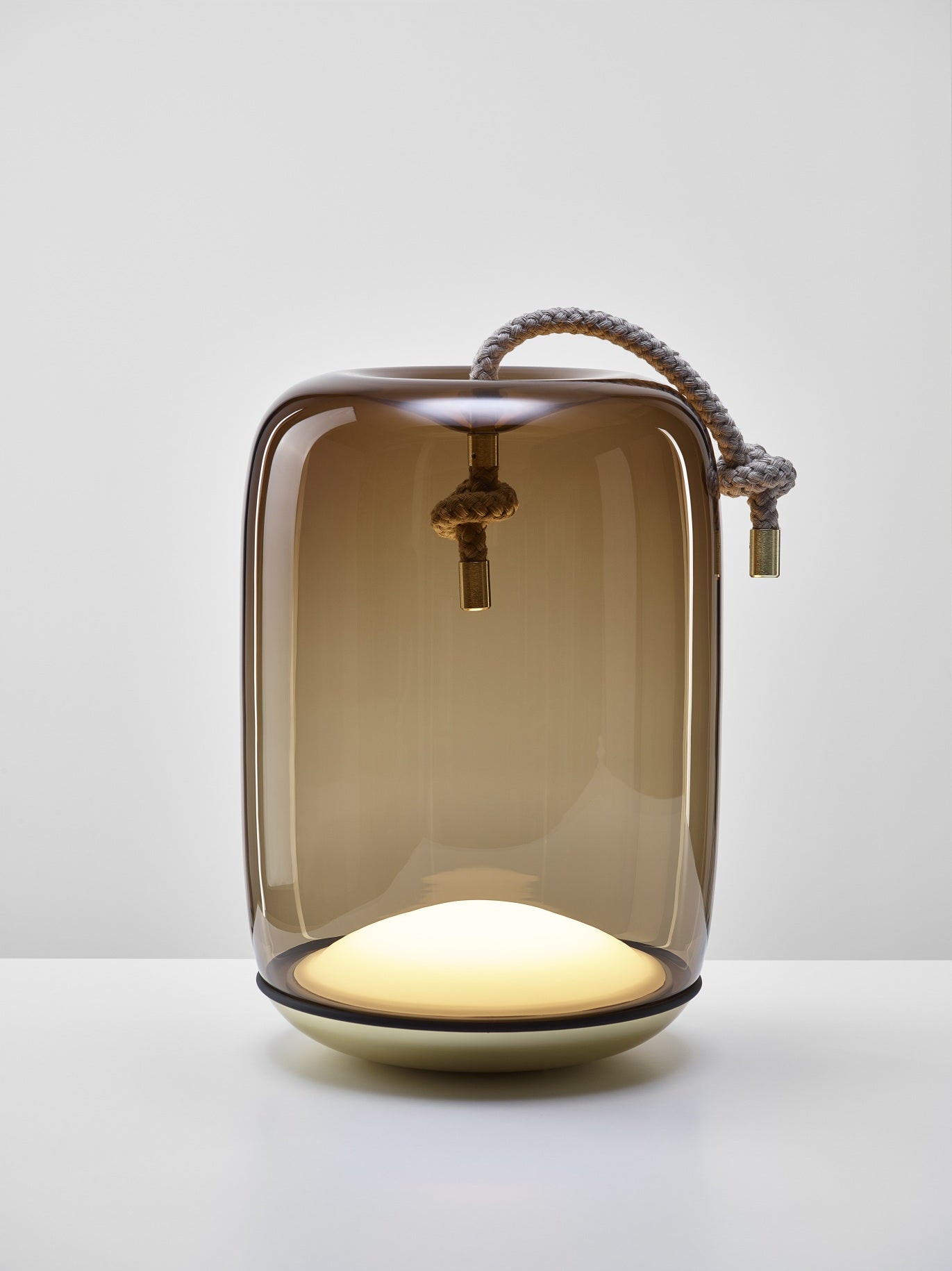 Knot Battery portable lamp - Cilindro glass