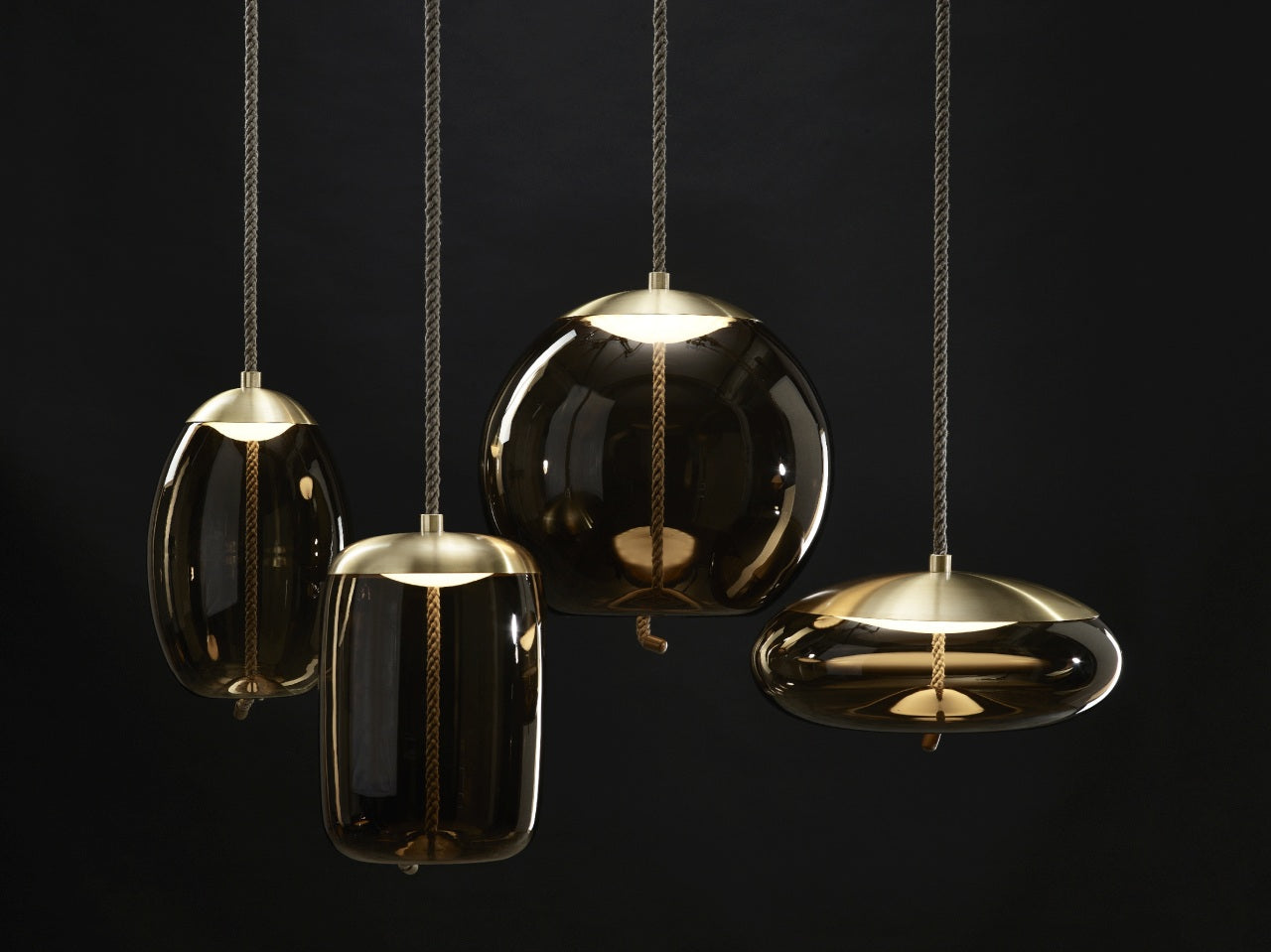 Knot hanging lamp - Cilindro glass